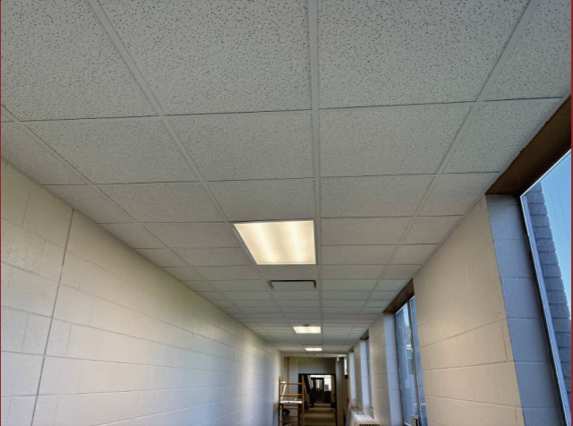New ceiling tiles have gone up at Felten Elementary School. Courtesy photo