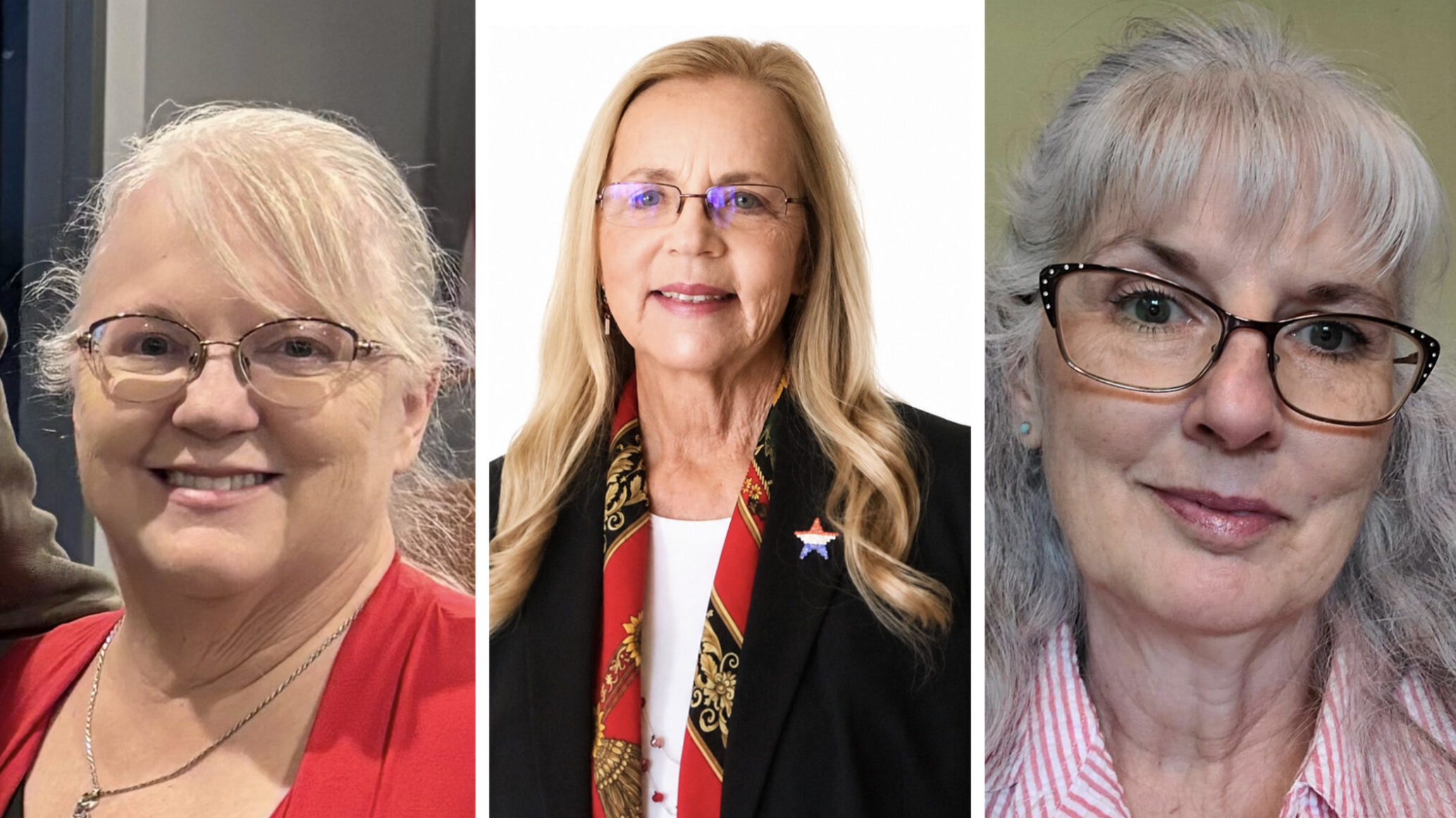 State Board of Education candidates for the western Kansas district, from left, Kelly Ancar, Jean Clifford and Lorie Wood share their views on funding and diversity, equity and inclusion initiatives. (Composite from photos courtesy of the candidates)