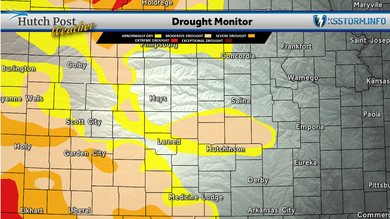 State drought monitor, July 14, 2026 – Map data courtesy National Drought Mitigation Center at the University of Nebraska-Lincoln.