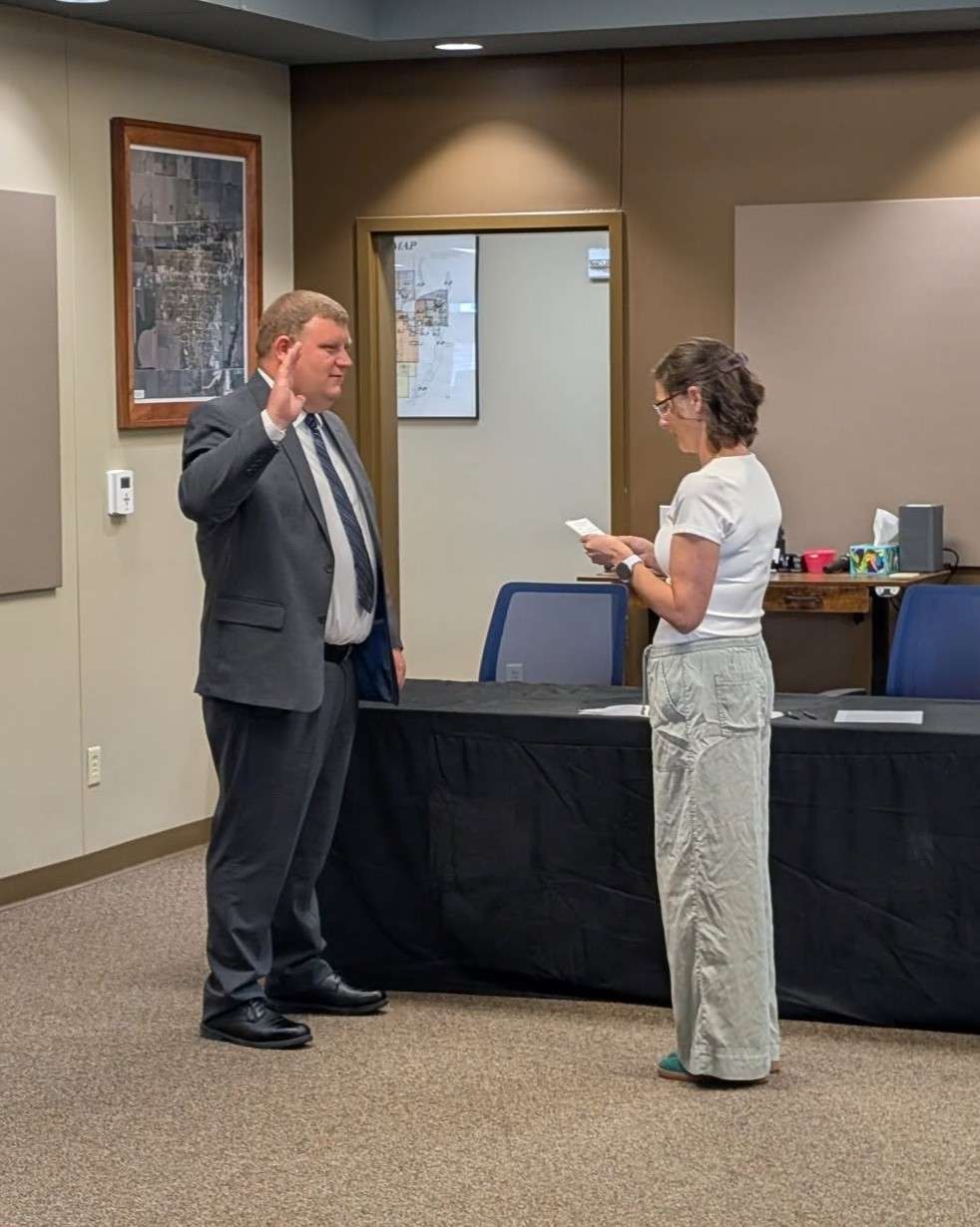 Blake Nichols was sworn in as the new Chief of Police for the City of Lyons. (Courtesy Rice County Sheriff's Office)