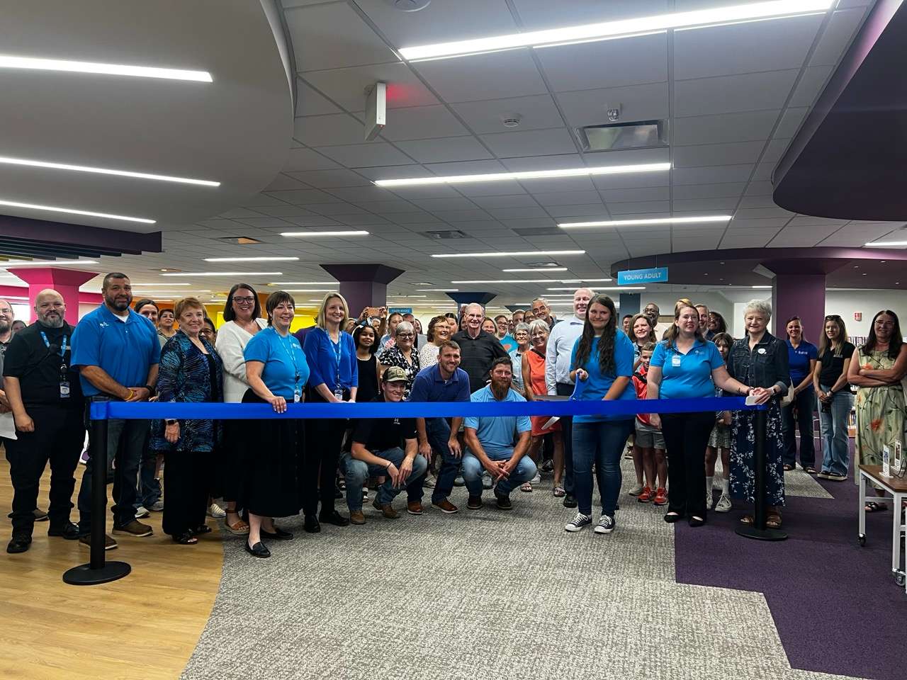 Salina Public Library staff, donor, community leaders and the general public gather for ribbon cutting of the Re-Imagining Our Library Youth Services grand opening on July 17, 2026 - Photos, Nicolas Fierro