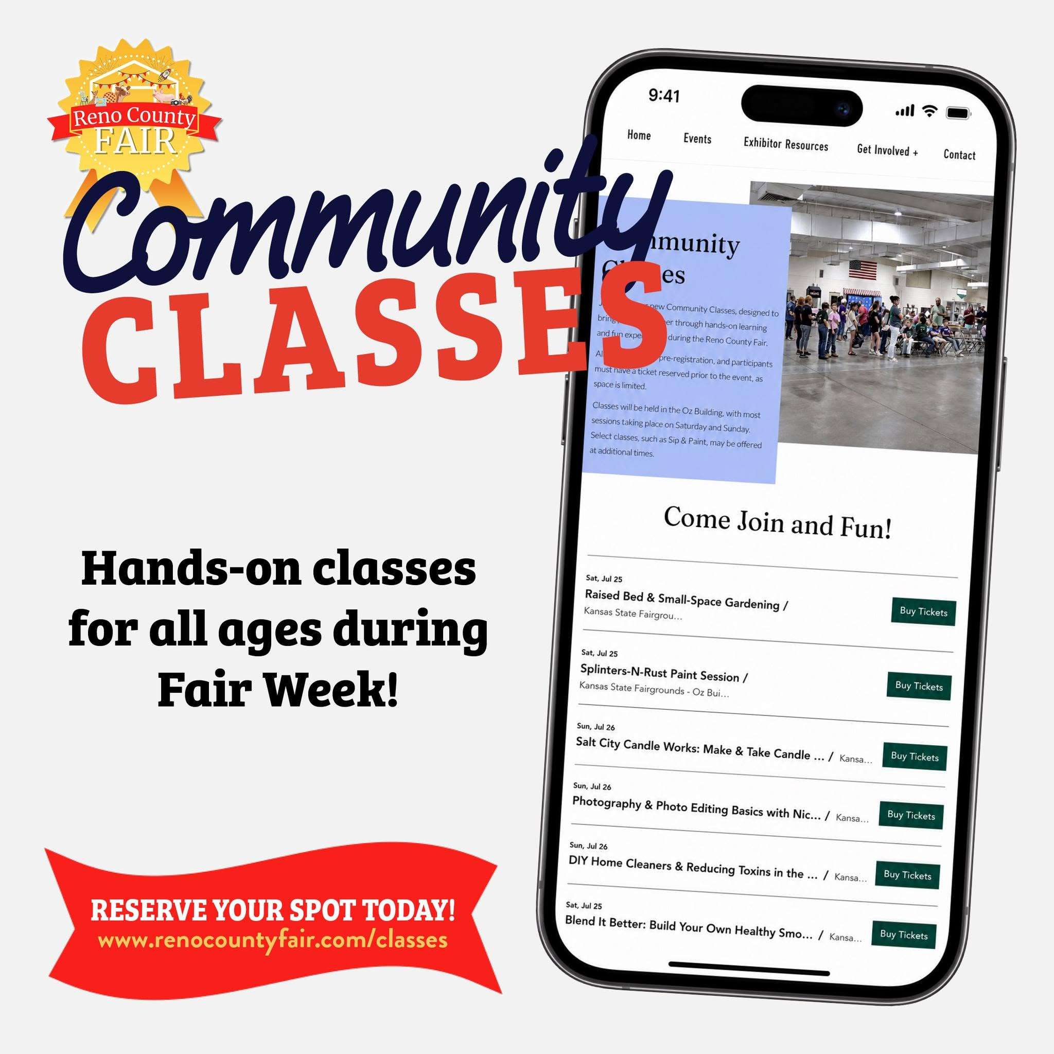 Community Classes at the Reno County Fair