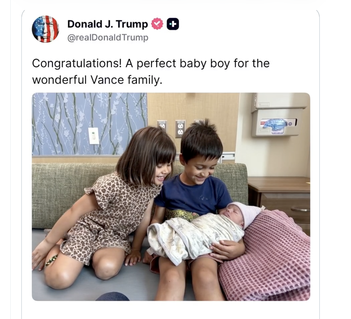 From the President's social media account