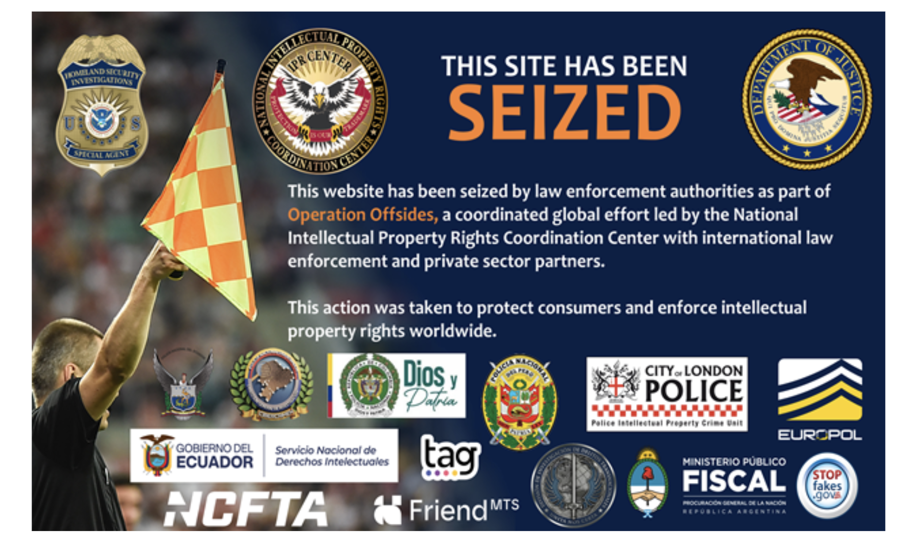 -Banner posted on seized sites -USDOJ