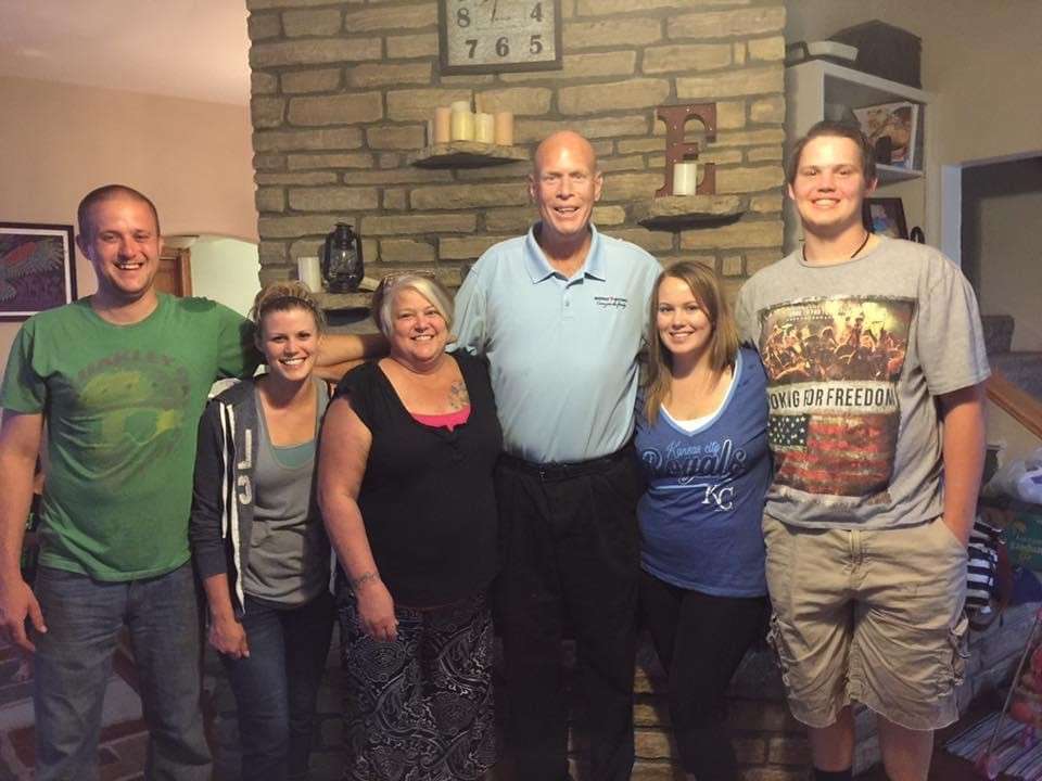 Jeff and Karen Biehler and their family, including two sons, two daughters, seven grandsons and one granddaughter. Jeff received financial help from the Elsie Brooks Memorial Cancer Fund of Dickinson County - Courtesy photo
