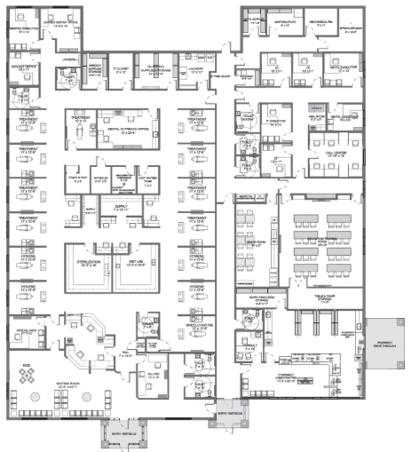 PrairieStar dental center floor plan (Courtesy PrairieStar Health Center)