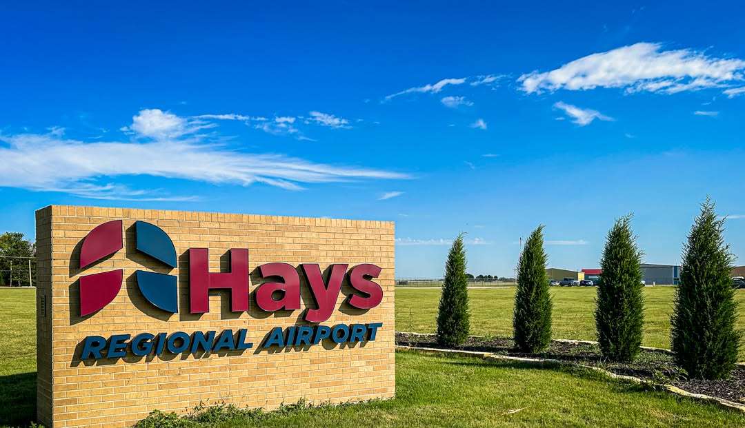 Commercial air service at the Hays Regional Airport will be halted August 3-23, 2026 for a runway reconstruction project. Photo by city of Hays