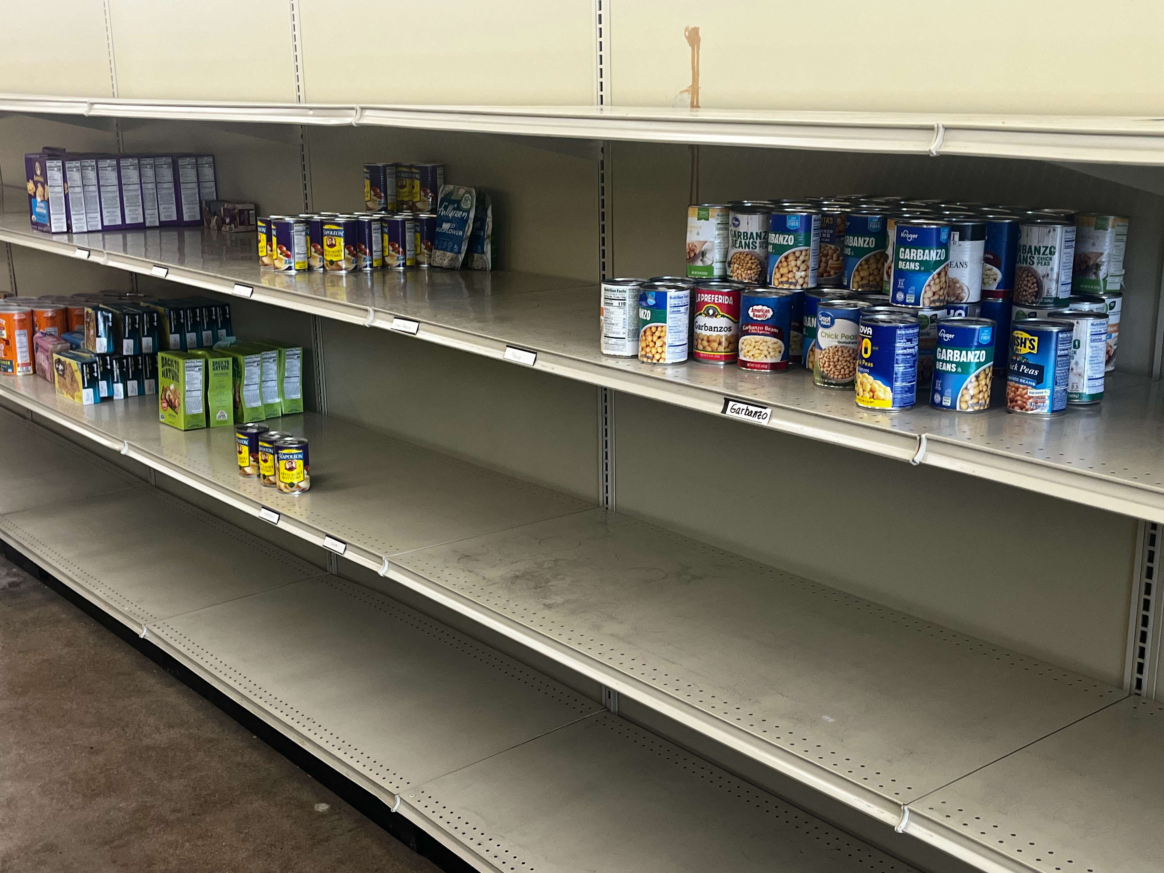 Increased demand leaves Food Bank of Reno County shelves nearly bare as shown in this photo taken on July 17, 2026. (Hutch Post photo)