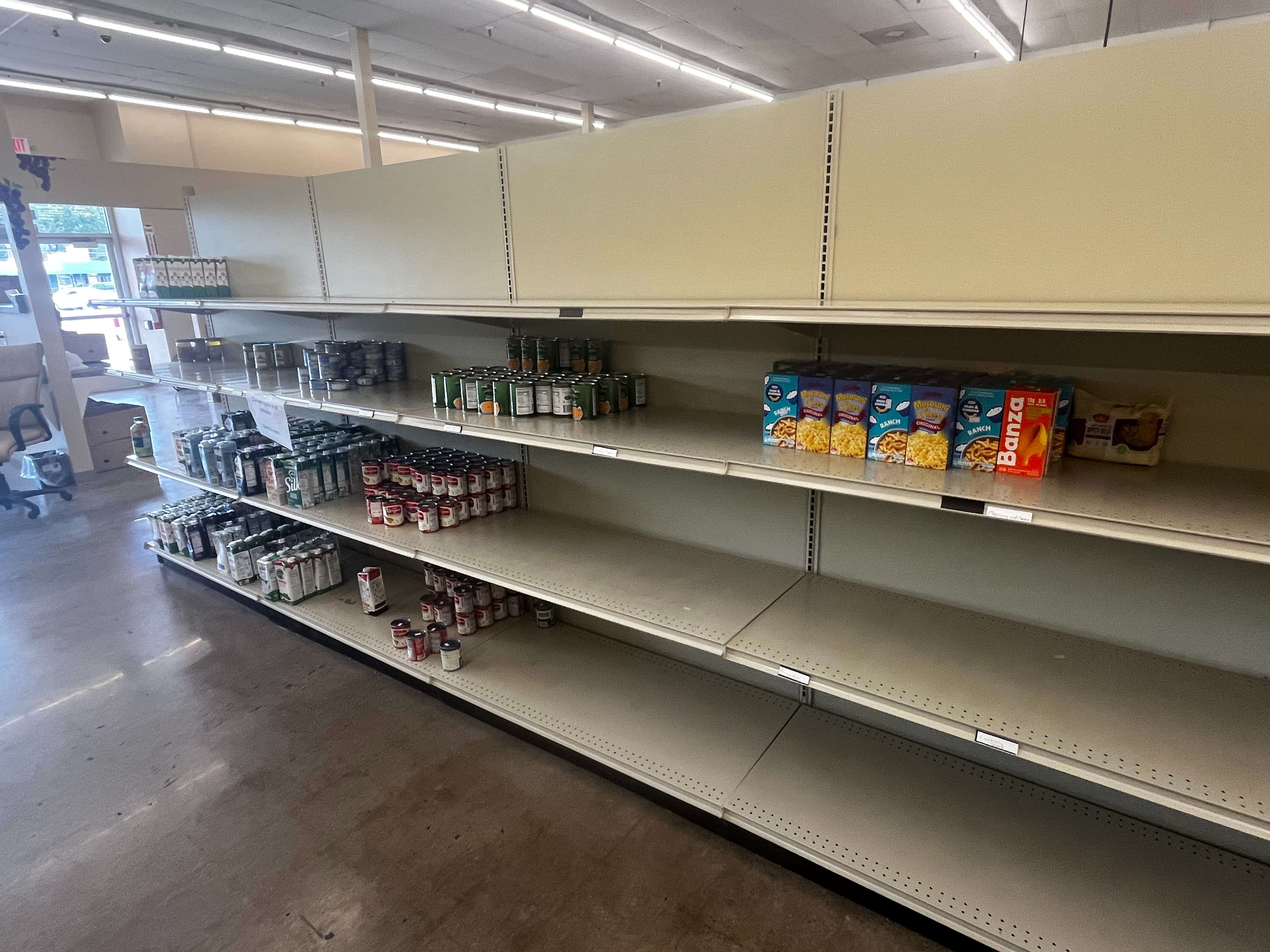 Increased demand leaves Food Bank of Reno County shelves nearly bare as shown in this photo taken on July 17, 2026. (Hutch Post photo)