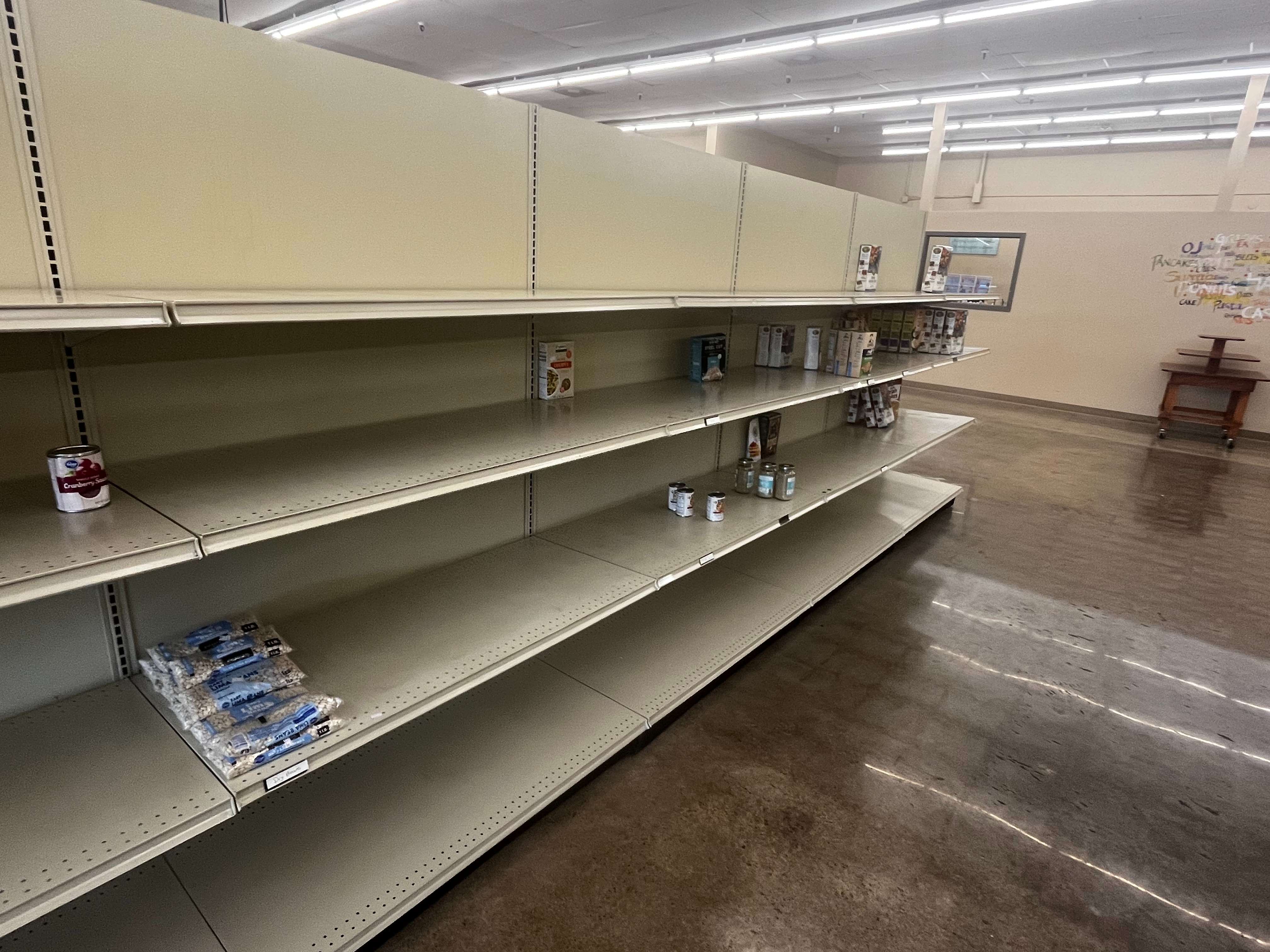 Increased demand leaves Food Bank of Reno County shelves nearly bare as shown in this photo taken on July 17, 2026. (Hutch Post photo)