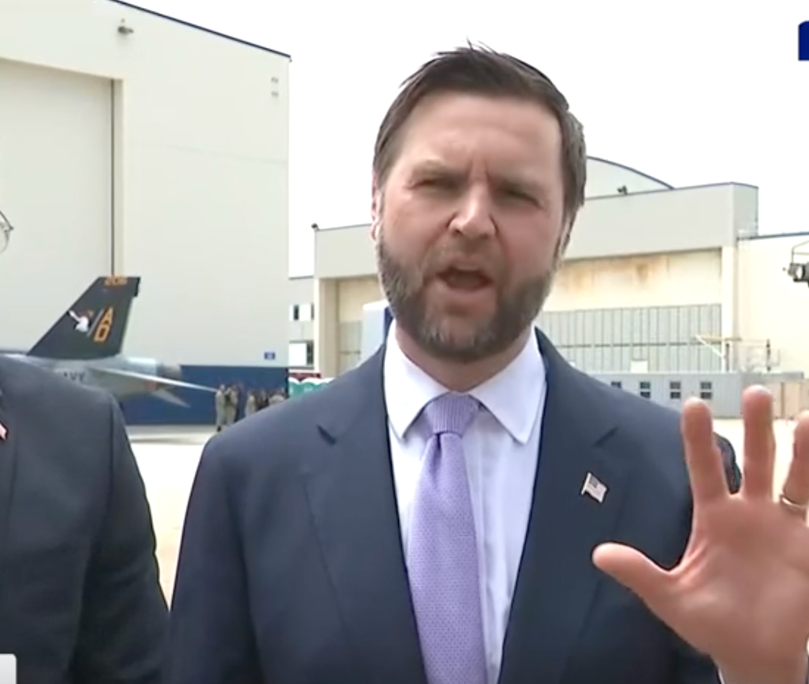 File -Vice President JD Vance spoke to reporters earlier this month in Virginia Beach-image courtesy CSPAN