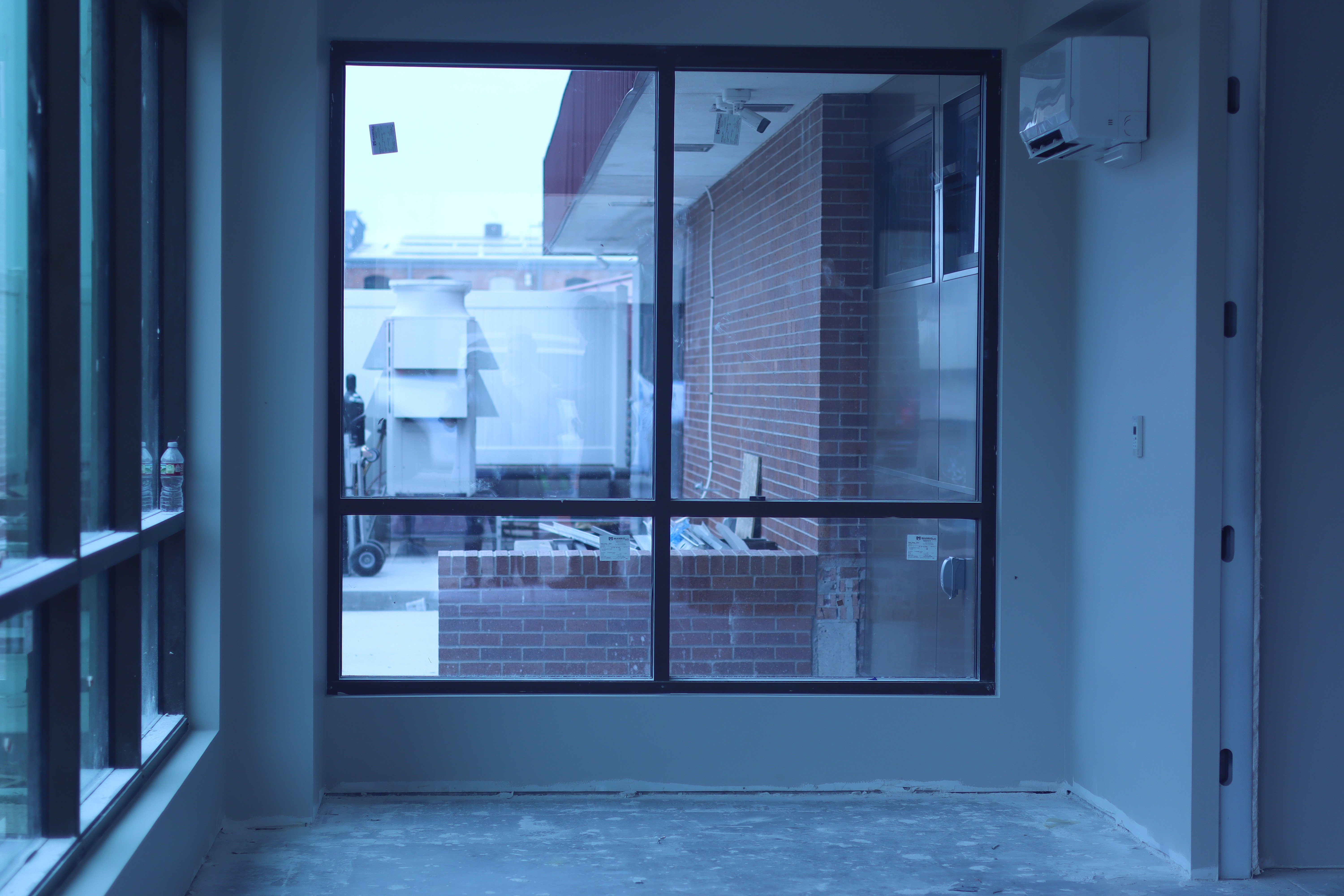 An unfinished room inside the new Hays Police Department Law Enforcement Center awaits final construction before the department moves into the facility later this year. Photo by Alin Hett/Hays Post.&nbsp;<br>