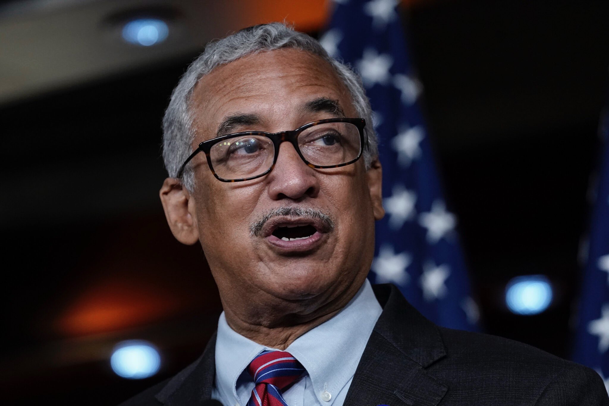 U.S. Rep. Bobby Scott, D-Virginia, speaks during a 2020 news conference in Washington, D.C. (Photo by Drew Angerer/Getty Images). Courtesy photo from Kansas Reflector.&nbsp;<br>