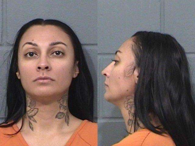 Jasmine Huezo, Taxation, Drugs, No drug tax stamp for marijuana or controlled substance; Possession of opiate, opium, narcotic or certain stimulant; Distribute or possess with intent to distribute drug paraphernalia for illegal use, arrested 07/21