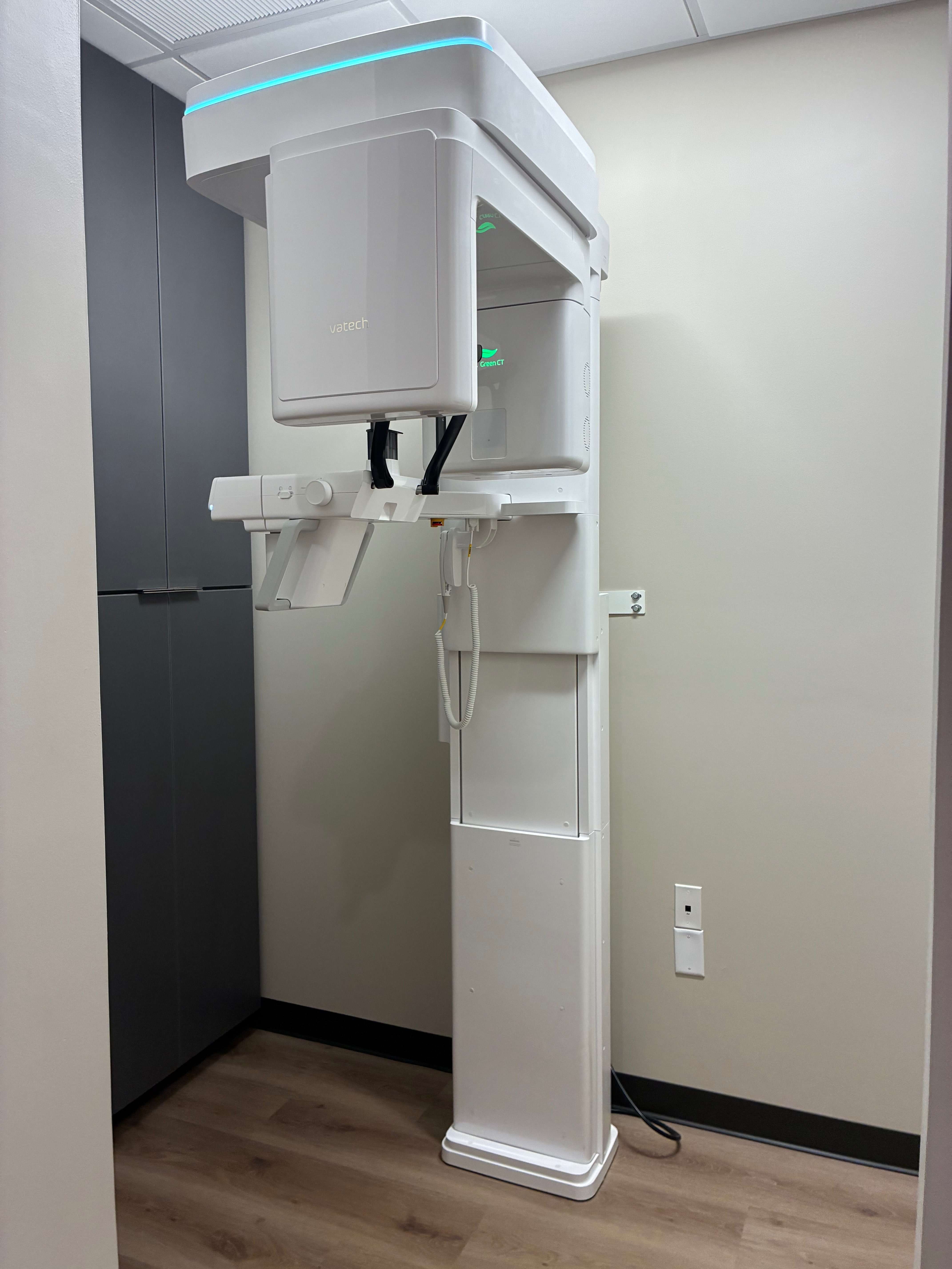 Cone Beam Computed Tomography machine, a 3D imaging system that creates detailed digital models of teeth, jawbones, nerve pathways and soft tissues, at Leiker Smiles. Photo by Alin Hett/Hays Post. 