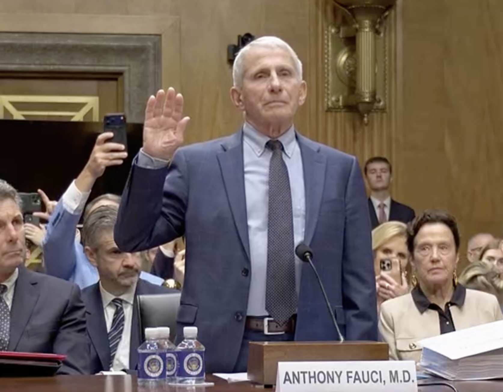 Dr. Anthony Fauci during the hearing on Wednesday morning