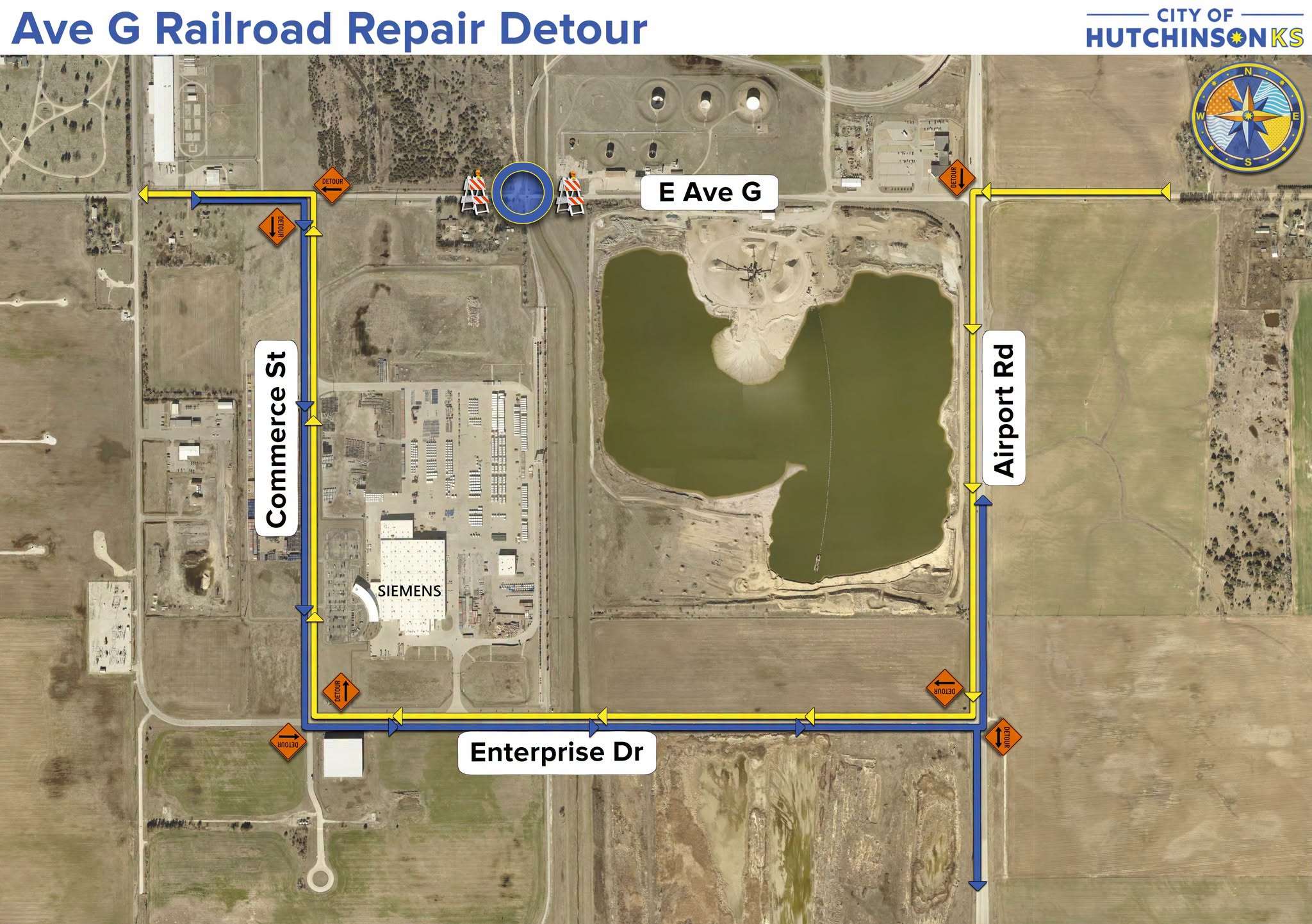 (Map courtesy City of Hutchinson)