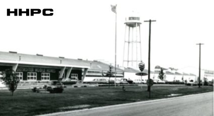 Detroiter Mobile Homes - Mfg. Plant - 400 S. Halstead St. & Ave. G - c. 1970. Courtesy of the Conard-Harmon Collection.
