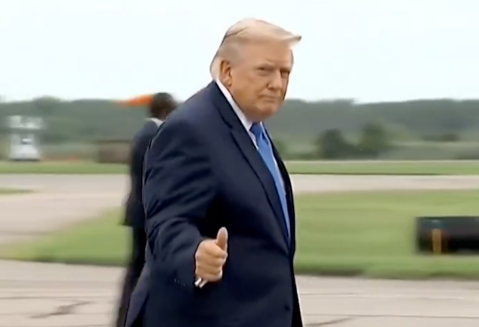 File photo President Trump from White House video