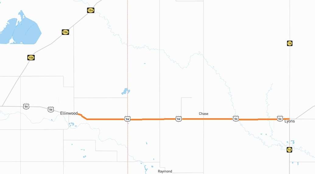 Map courtesy Kansas Department of Transportation. 