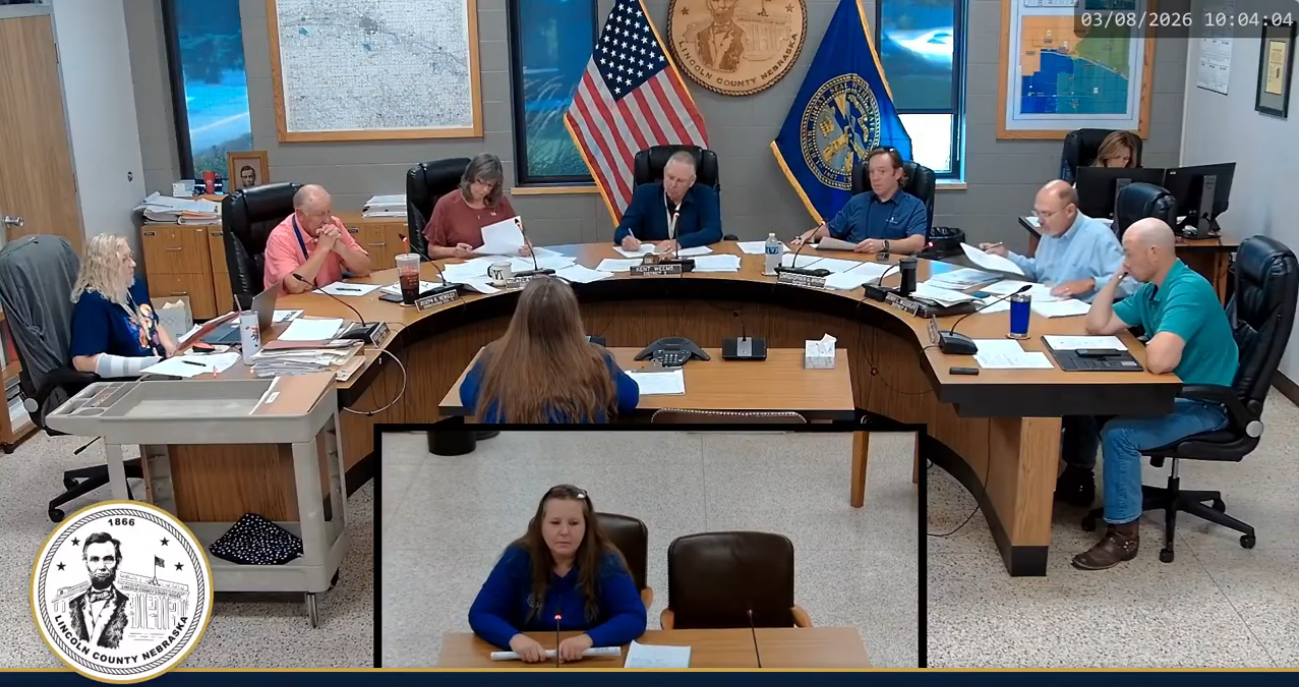 Lincoln County Planning Administrator Judy Clark outlines the timeline for public hearings on proposed data center regulations during the Aug. 3 Lincoln County Commissioners meeting.