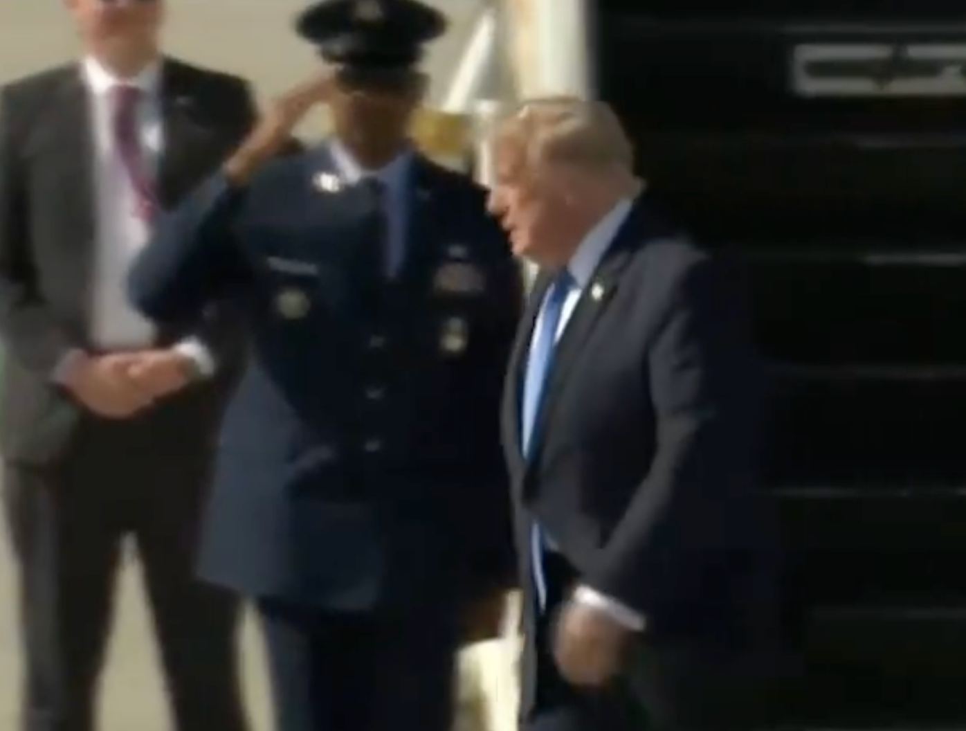 President Trump arrival in California on Tuesday -image from White House