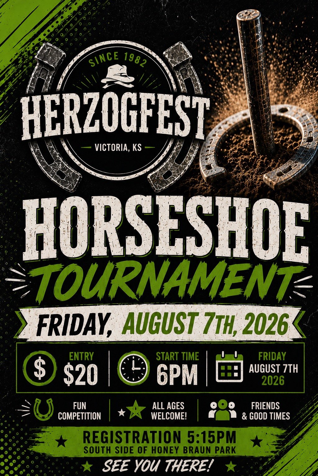 Horseshoe tournament flyer. Courtesy image