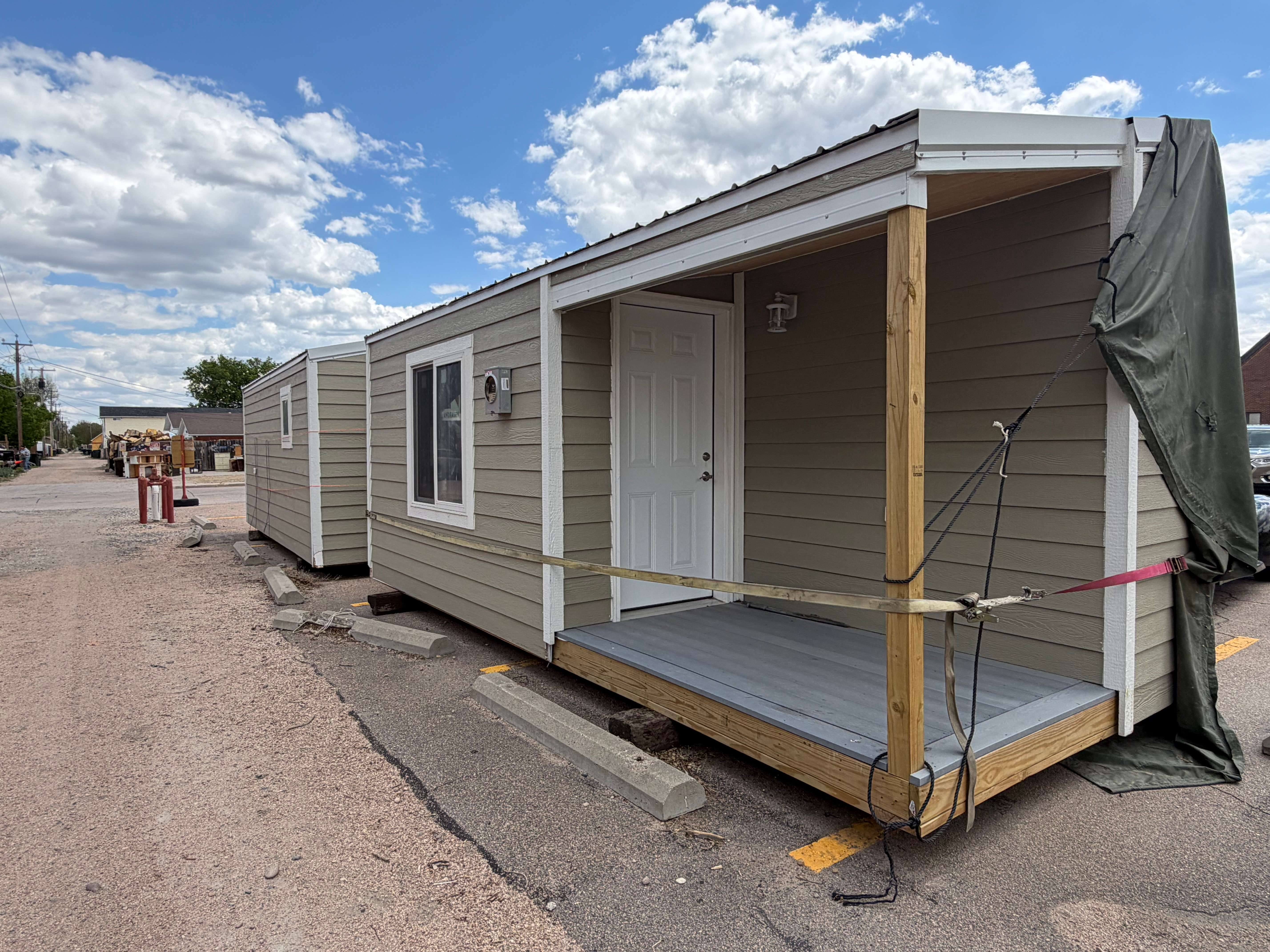 Honor Homes at Patty's Place tiny homes were built by Ogallala high school students and Mid Plains Community College students for veteran housing through the Connection Homeless Shelter in North Platte. (Allison Peck | The Post)