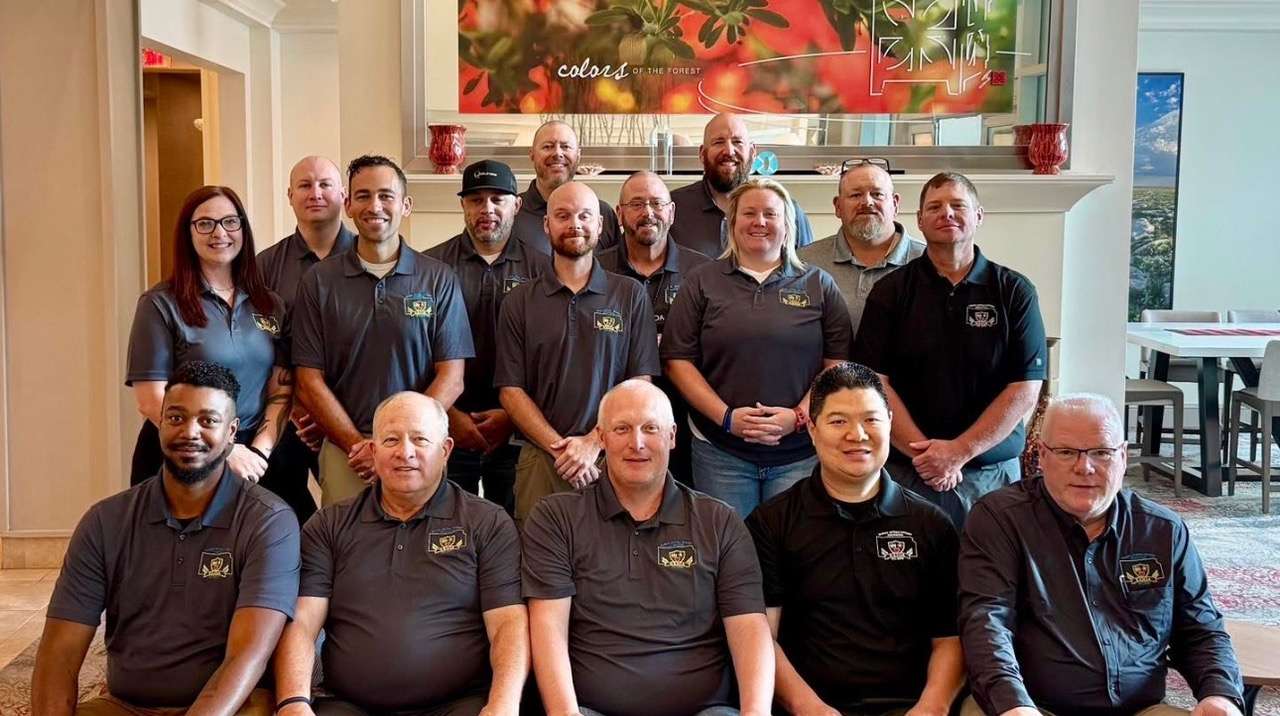 Ryan Lichter, far right in the second row, recently attended a three-day training, organized by the Kansas Juvenile Officers Association. Lichter is assistant director of Juvenile Services.