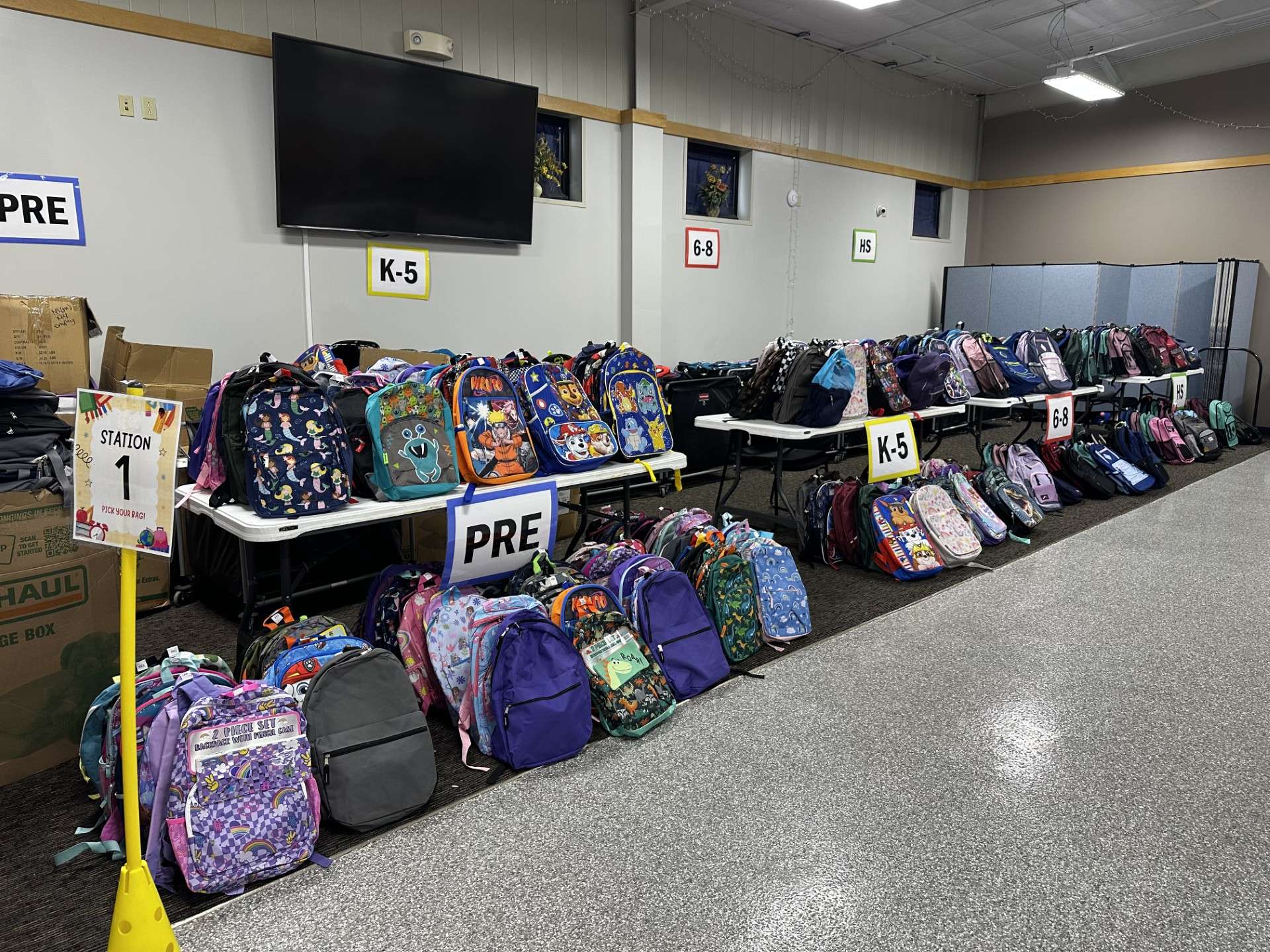 This is the 30th year of Backpacks for Kids hosted by First Call for Help of Ellis County. Photo by First Call for Help