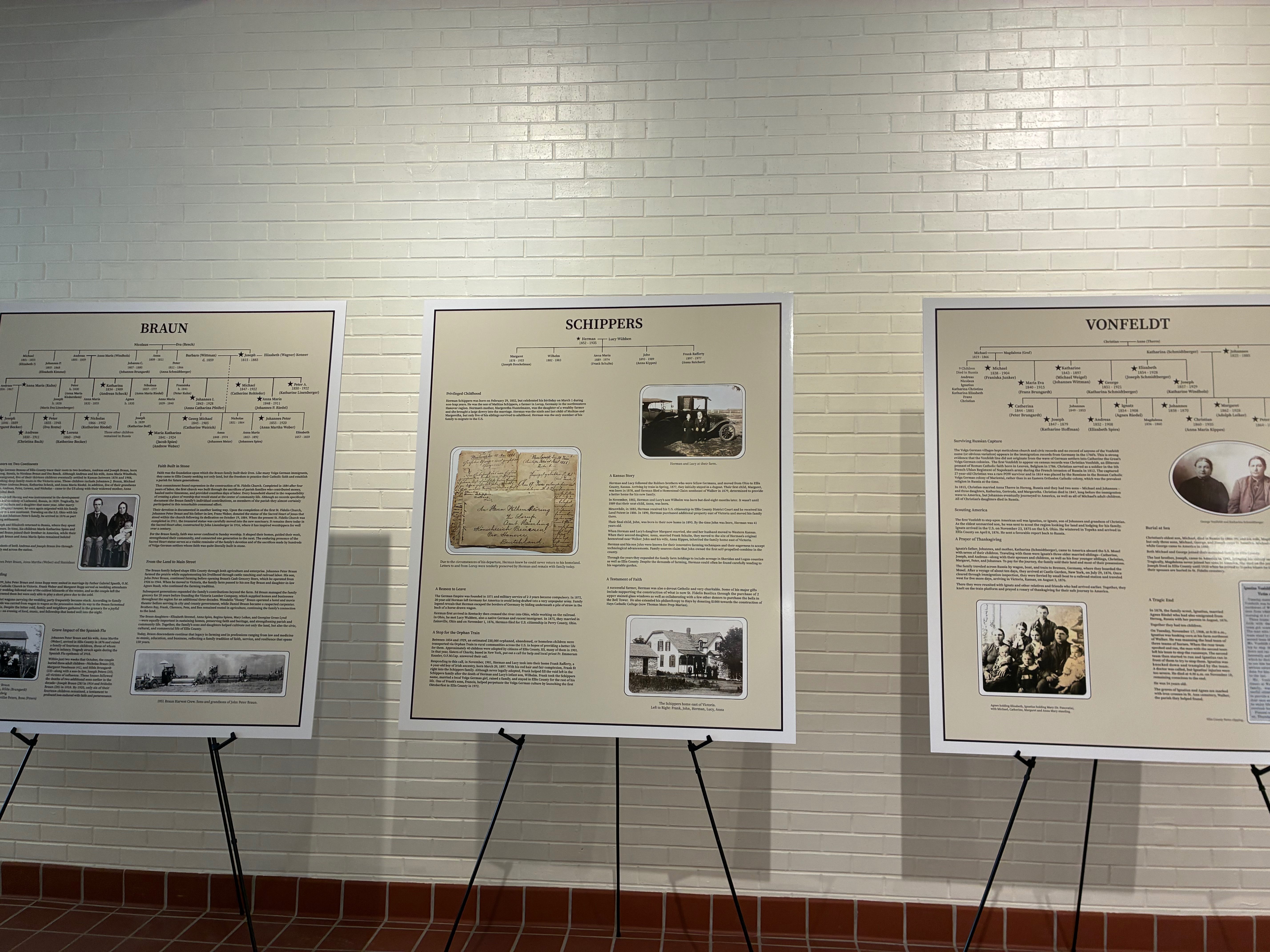 Family trees and history for the Braun, Schippers and Vonfeldt families