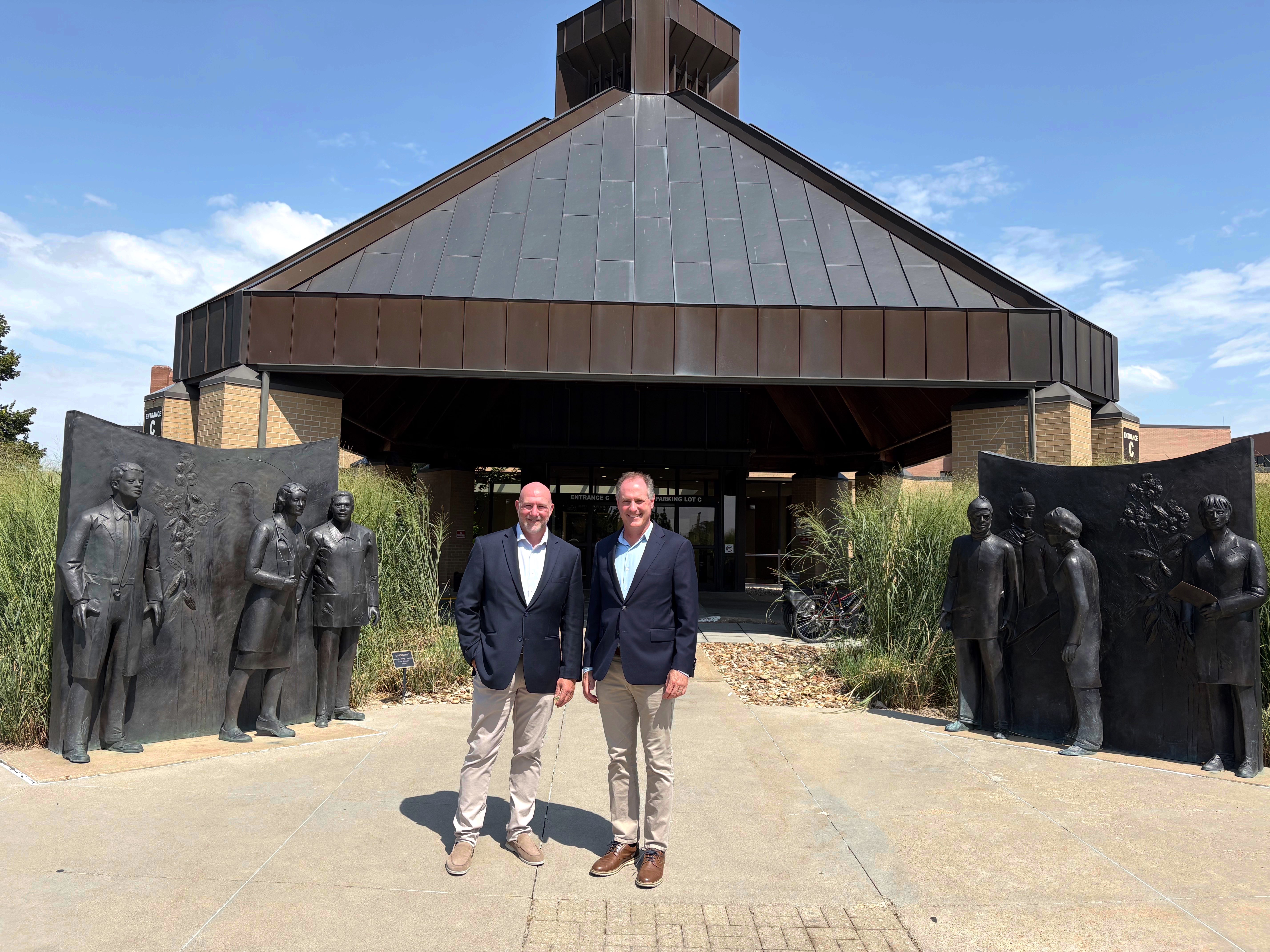 Mann and Herrman outside Hays Med, Courtesy photo