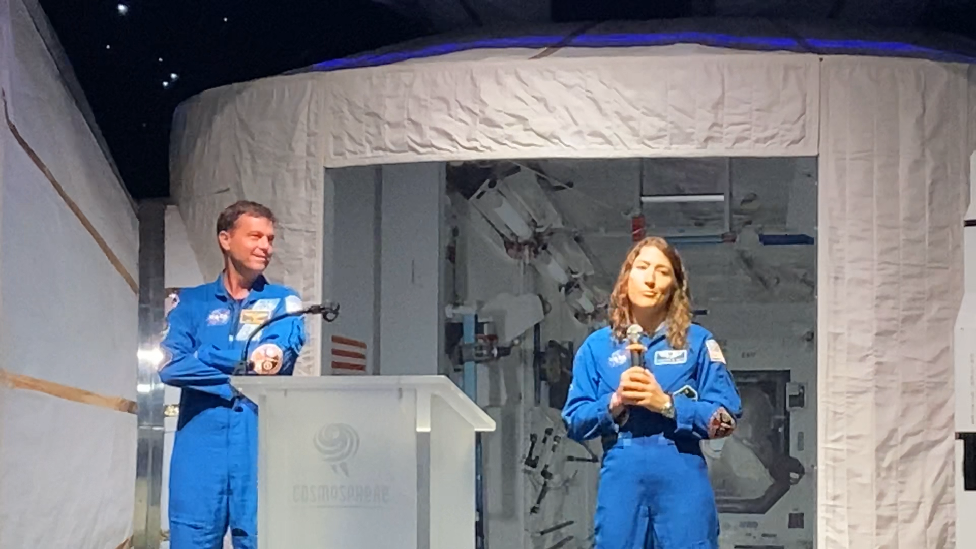 Artemis II Commander Reid Wiseman (L), and Mission Specialist Christina Koch (R). (Hutch Post photo)