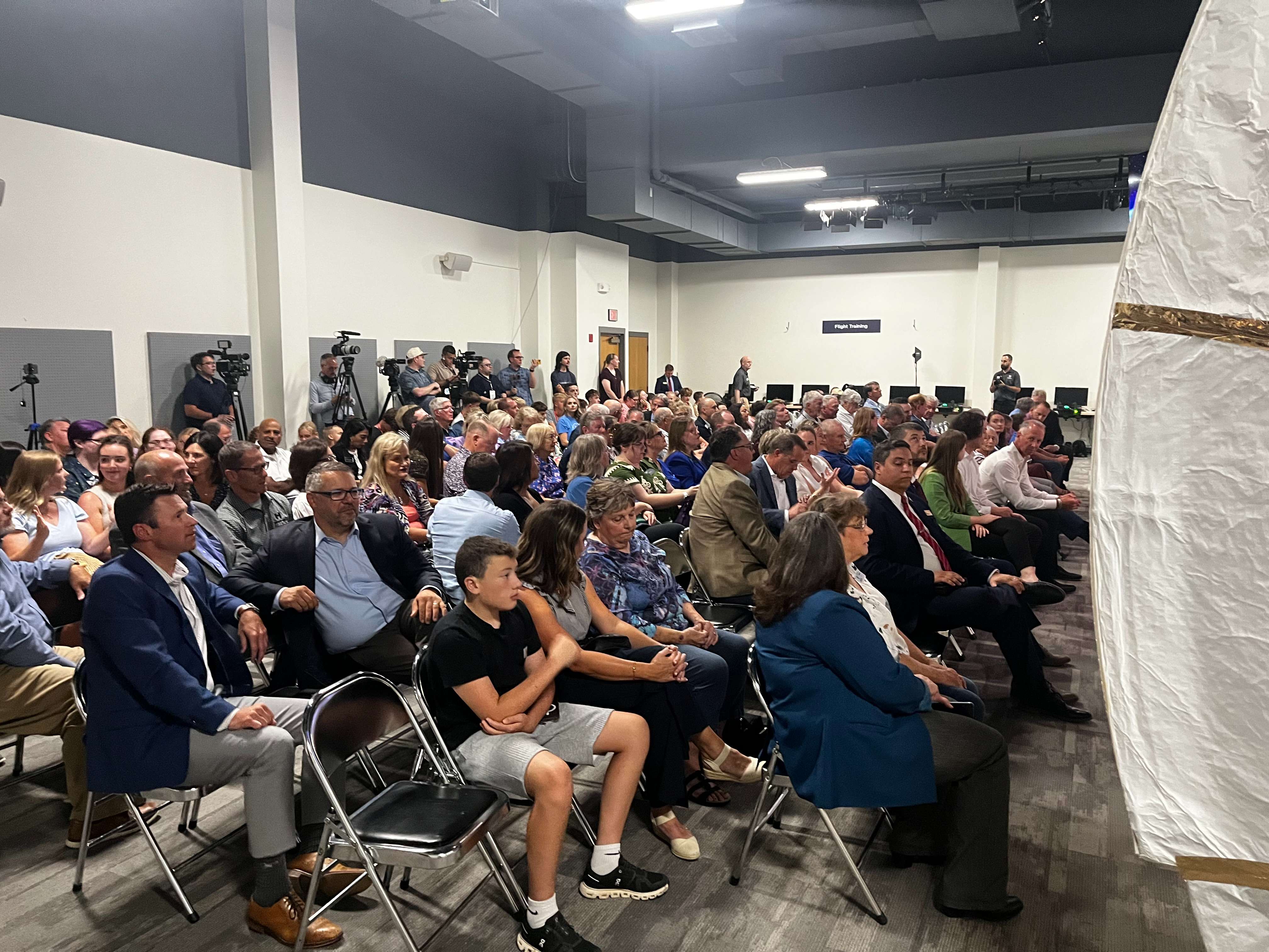 Approximately 200 people attended the event at the Cosmosphere. (Hutch Post photo)