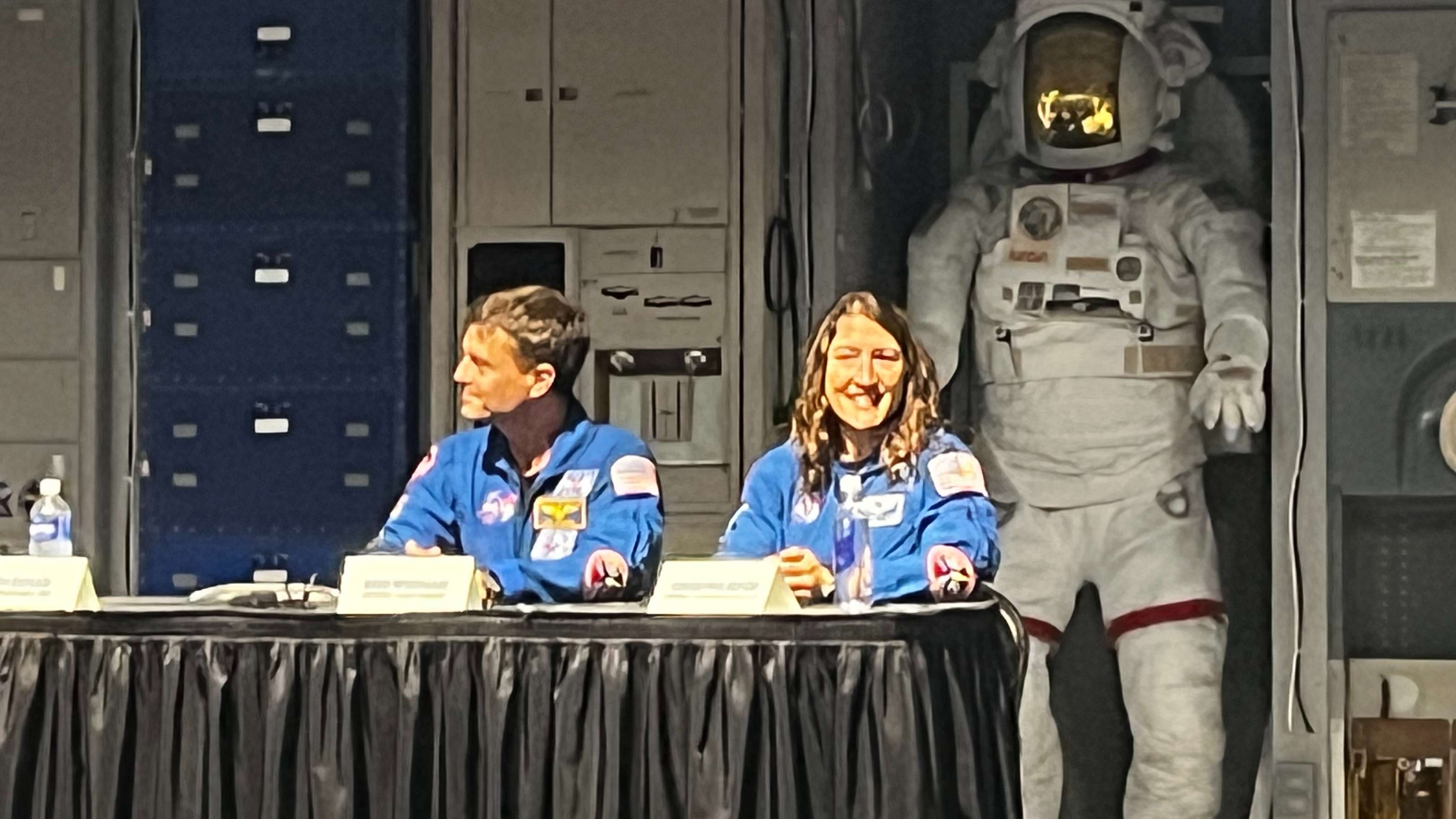 Artemis II Commander Reid Wiseman (L), and Mission Specialist Christina Koch (R). (Hutch Post photo)