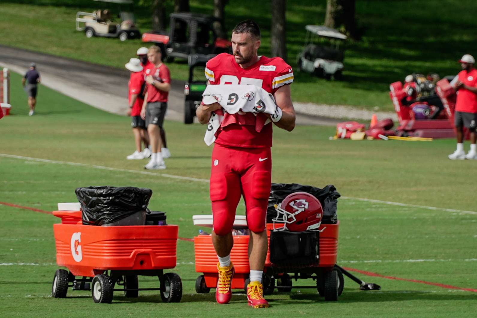 Kansas City Chiefs tight end Travis Kelce is back for a 14th season looking to prove to himself he's still got it after a down year in 2025 for the future Hall of Fame tight end/ Photo by Justin Peacock.
