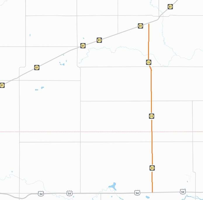 (Map courtesy Kansas Department of Transportation)