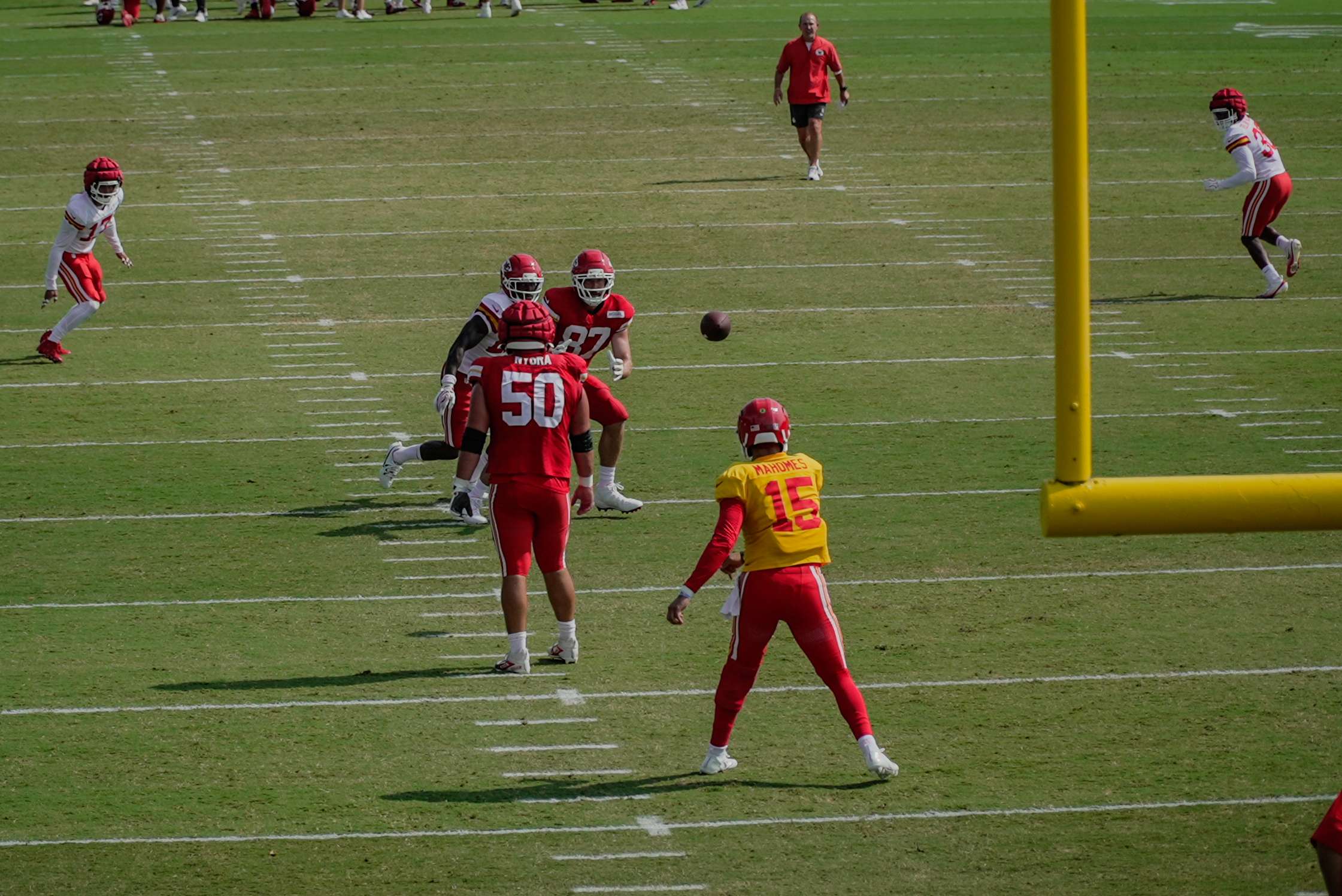 Patrick Mahomes will not play in the Chiefs first preseason game on Saturday against the Los Angeles Rams head coach Andy Reid announced/ Photo by Justin Peacock