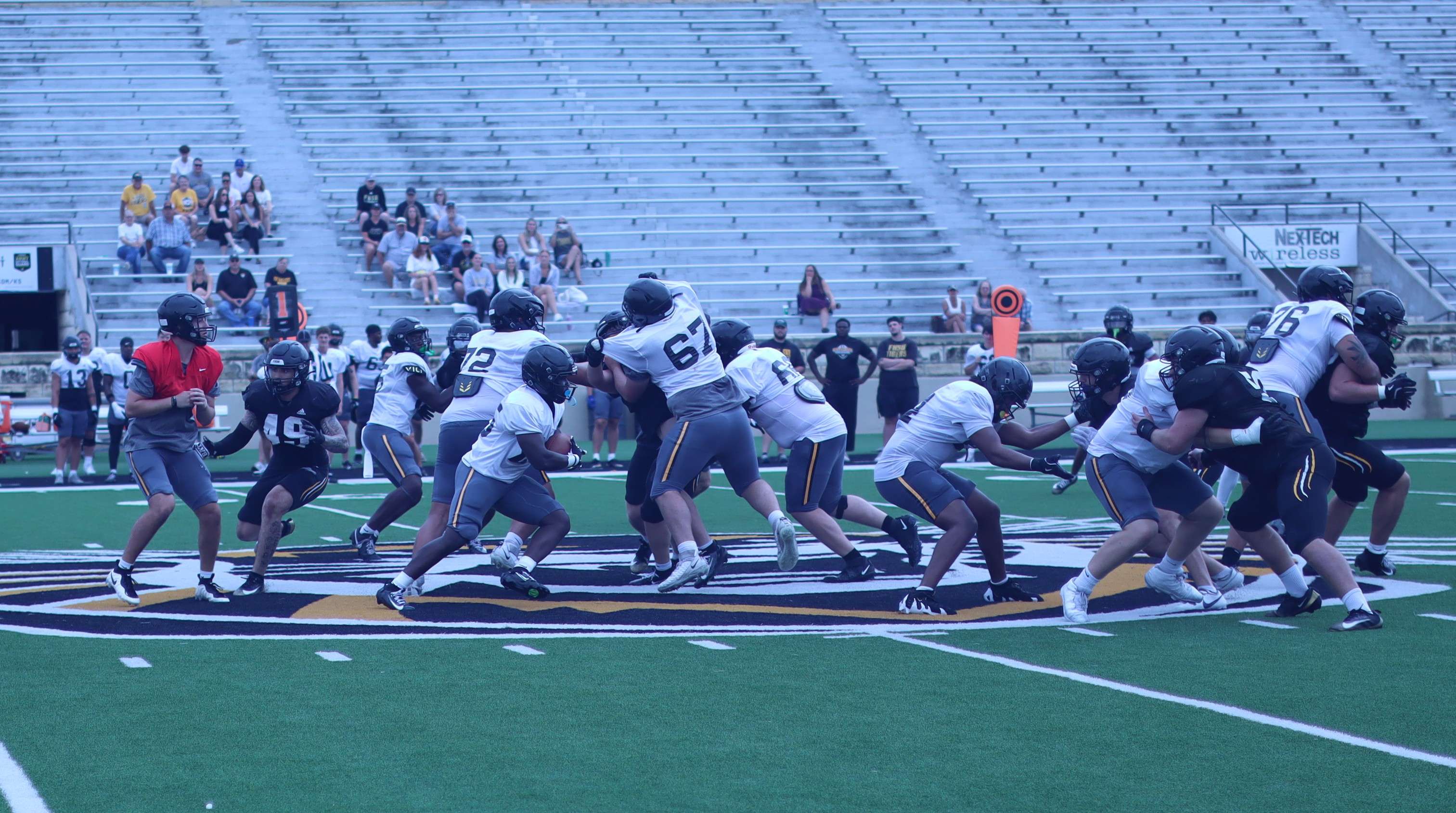 Fort Hays State wrapped up their second week of preseason practice with a scrimmage at Lewis Field on Saturday, August 15, 2026 in Hays, Kan. (Hays Post photo/Alin Hett)