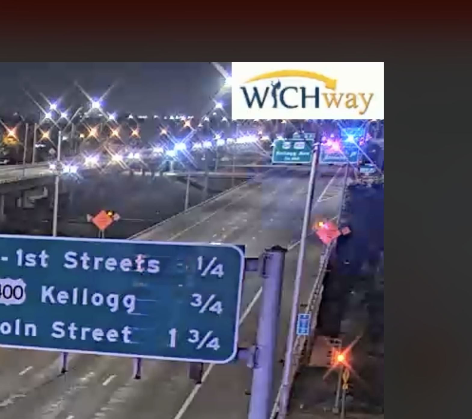 Image from KanDrive Camera showing the accident in the distance.