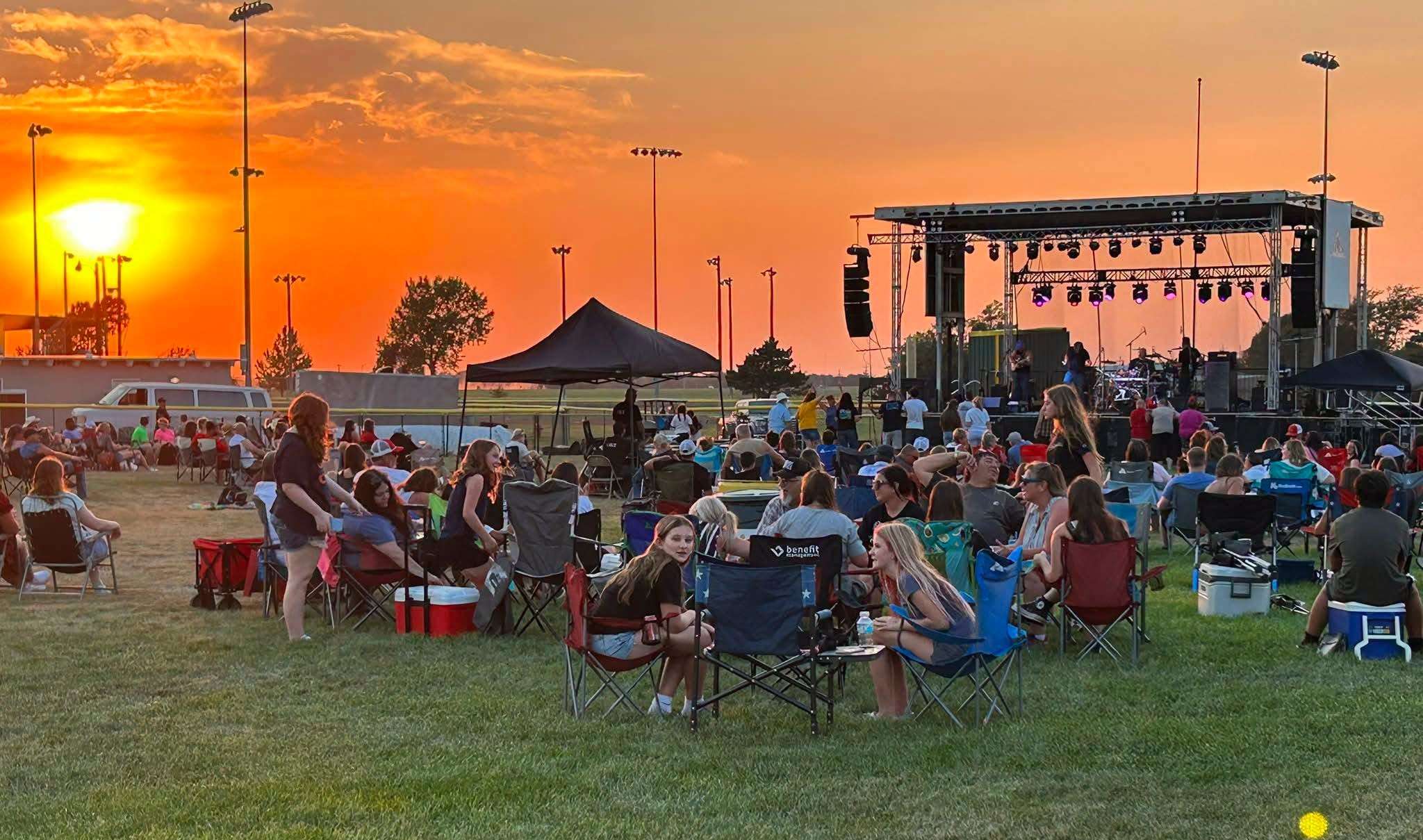 Great Bend Convention and Visitors Bureau Director Amanda Gaddis reported more than 400 people attended this year's Party in the Park Concert on Aug. 8. (photo courtesy of Explore Great Bend)