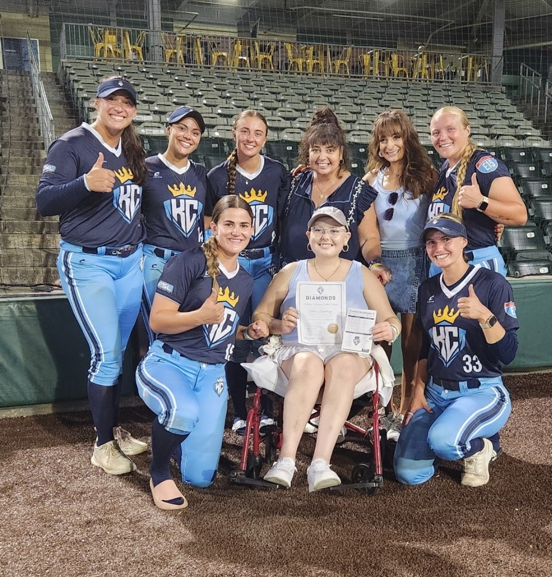 Sophia Linenberger and the Kansas City Diamonds. Courtesy photo 