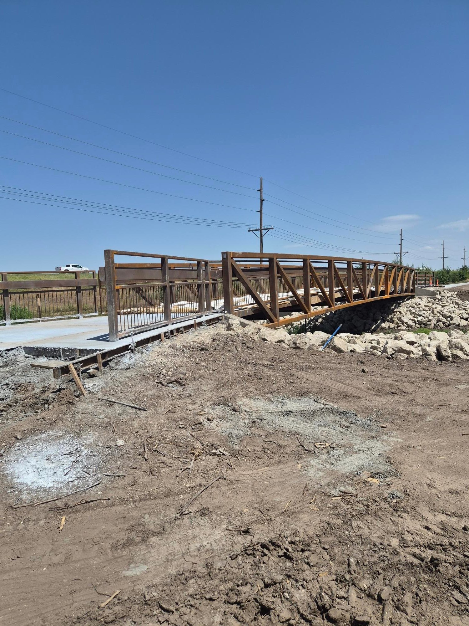 A bridge, which is part of the completed work the Hays Parks Department&nbsp; hs done on the multi-use path that will connect Vine Street to the Sternberg Museum. Photo courtesy of Jeff Boyle/Hays Parks Director.&nbsp;<br>