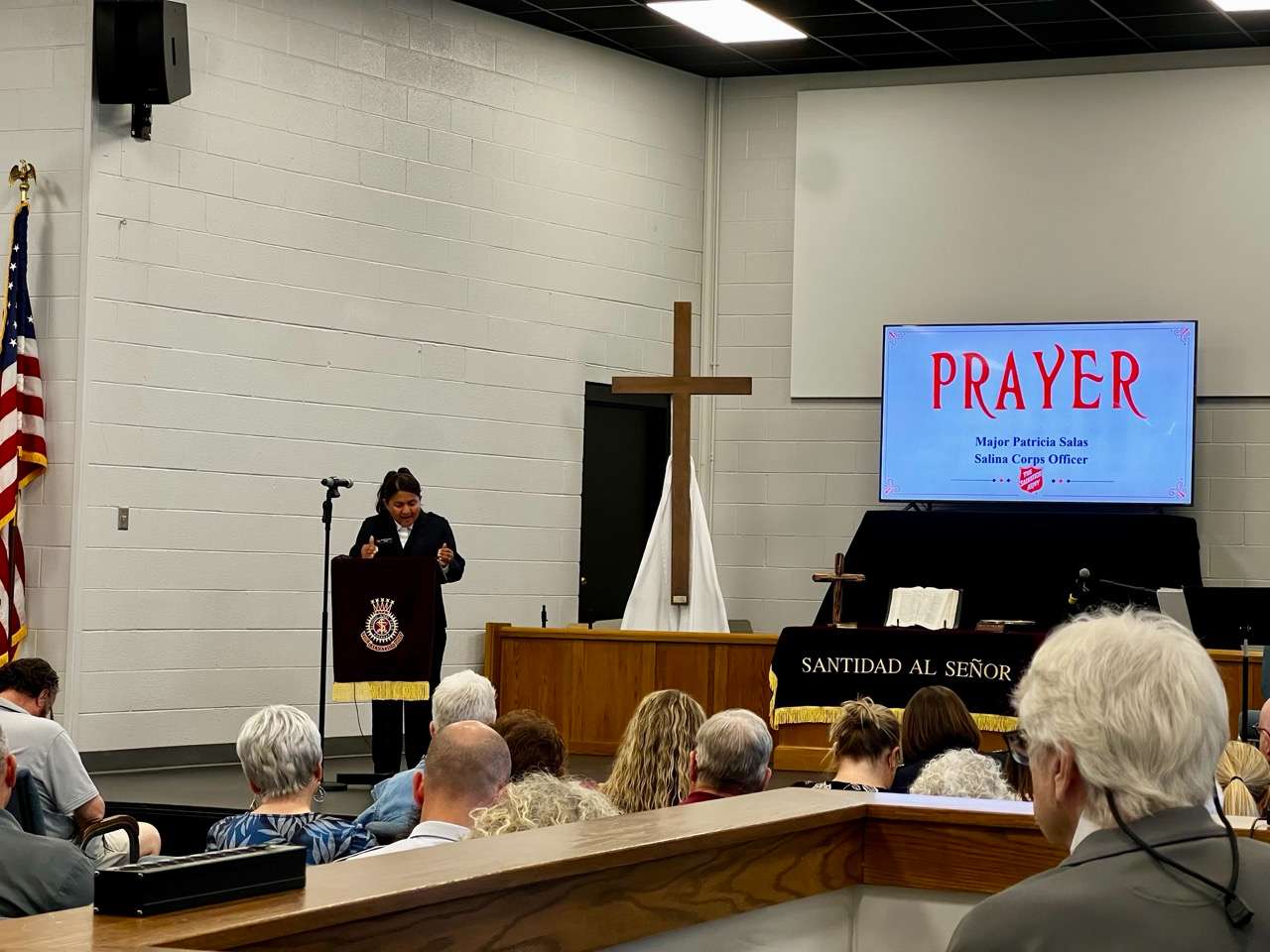 Major Patricia Salas speaks during the ceremony on August 20, 2026 - photo, Nicolas Fierro