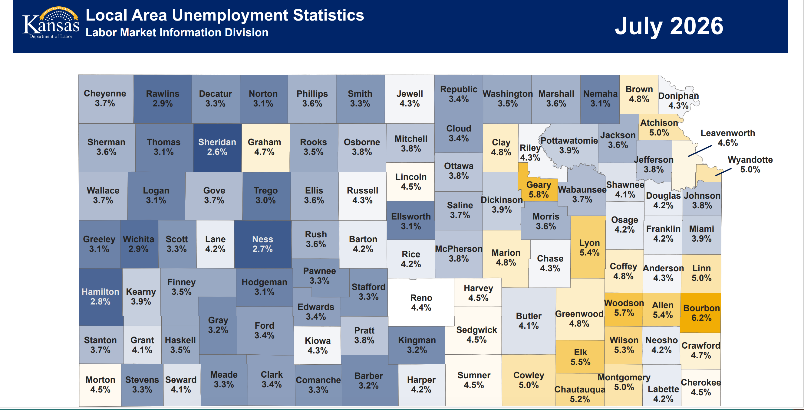 Jobless rate remains steady in Barton County