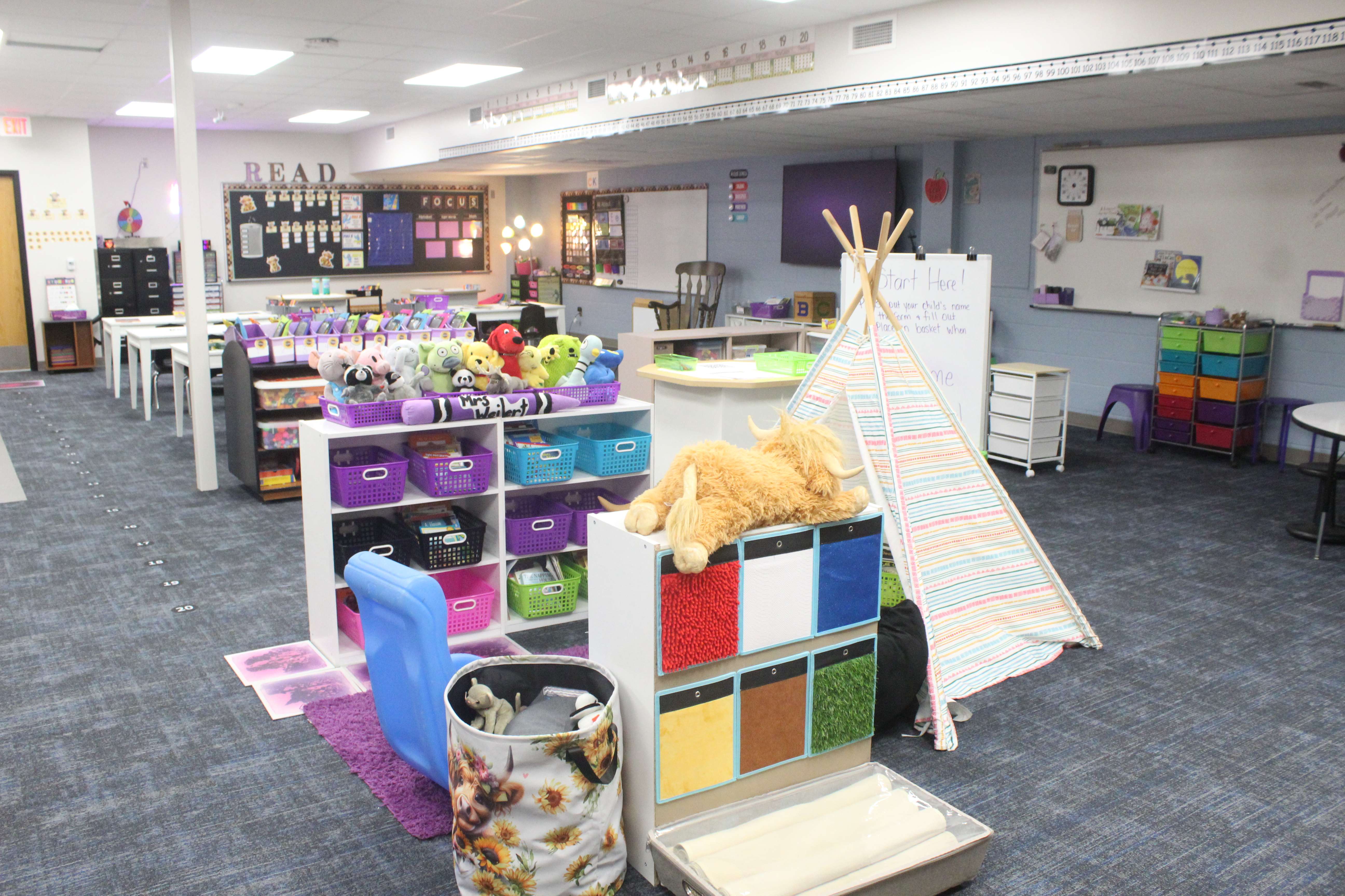 A renovated kindergarten room in Felten Elementary School. Bathrooms were added to the kidnergarten and first-grade rooms. Photo by Cristina Janney/Hays Post