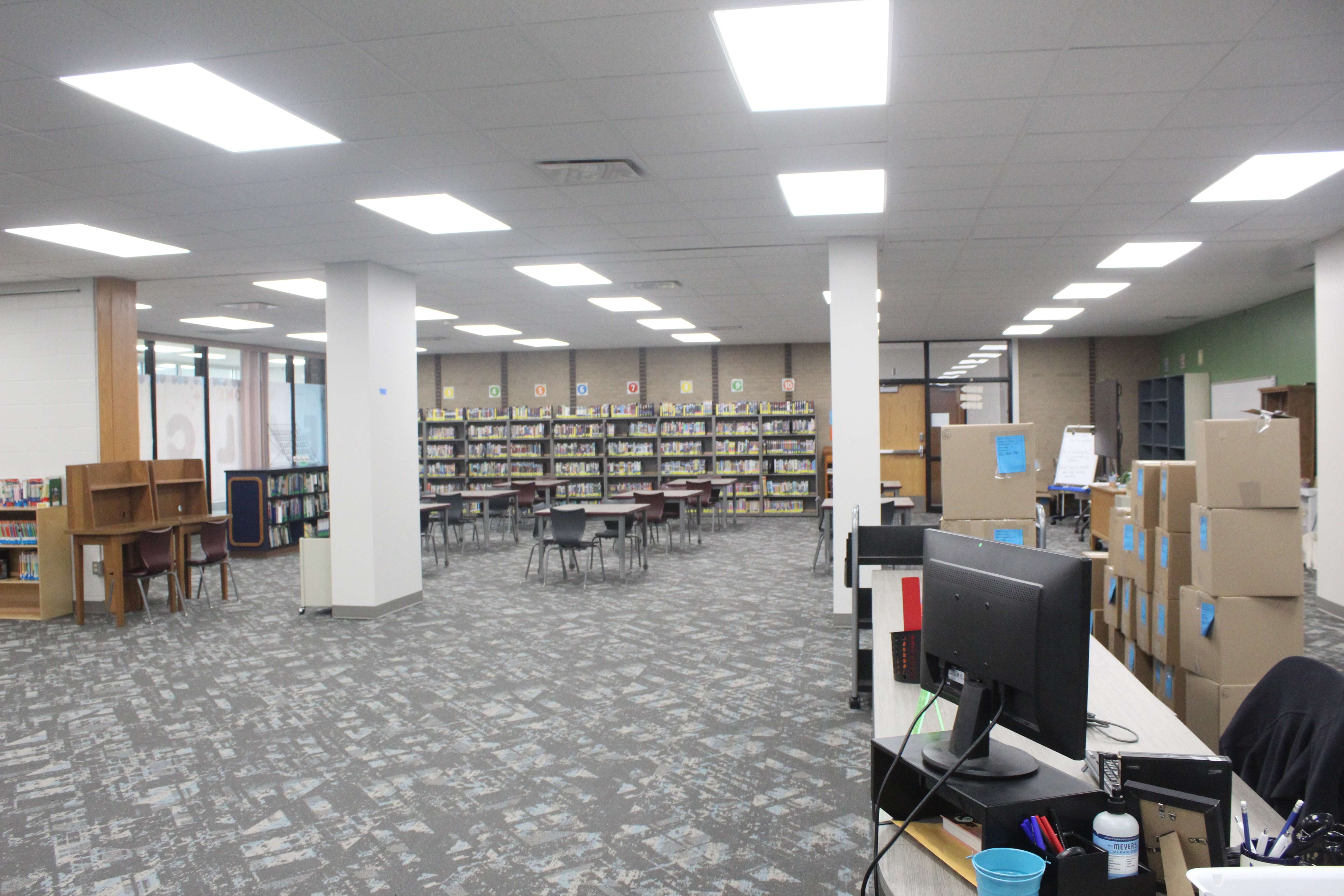 The Felten Elementary School library. Photo by Cristina Janney/Hays Post
