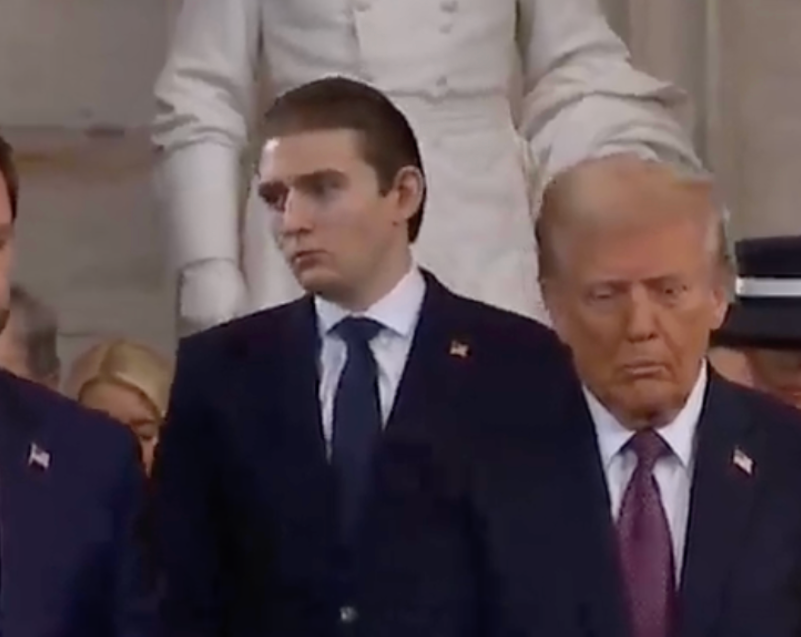 Barron Trump during the Inaguration -image from CSPAN video
