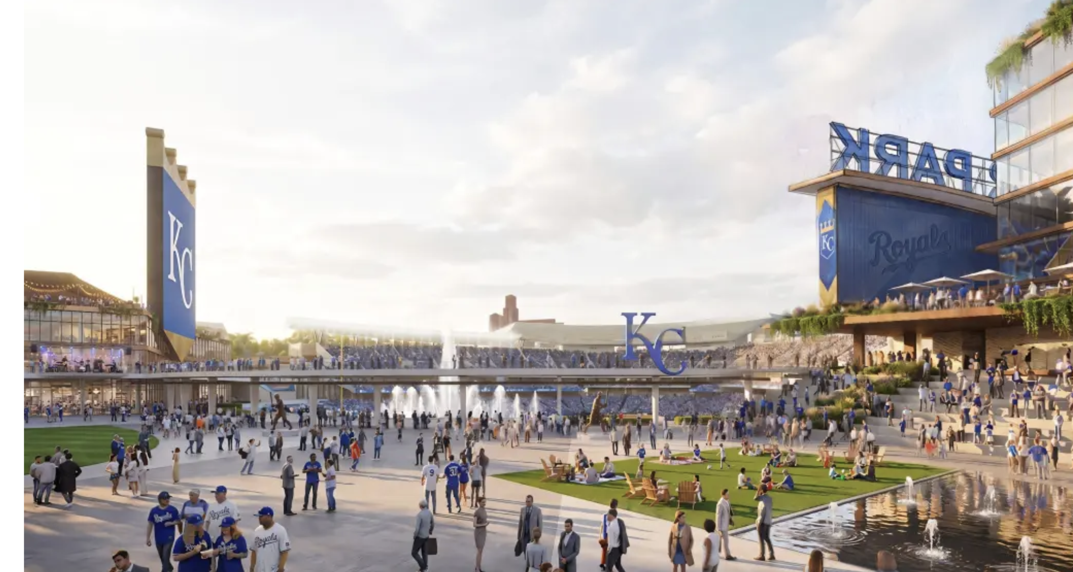 A rendering of the proposed Royals ballpark was presented to the Finance, Governance and Public Safety Committee on Tuesday (photo submitted).
