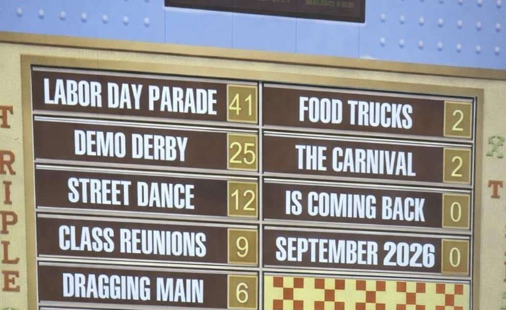 The Hoisington Chamber of Commerce announced the return of the carnival via a Family Feud-style game at its annual banquet in January. (photo from Hoisington Chamber)